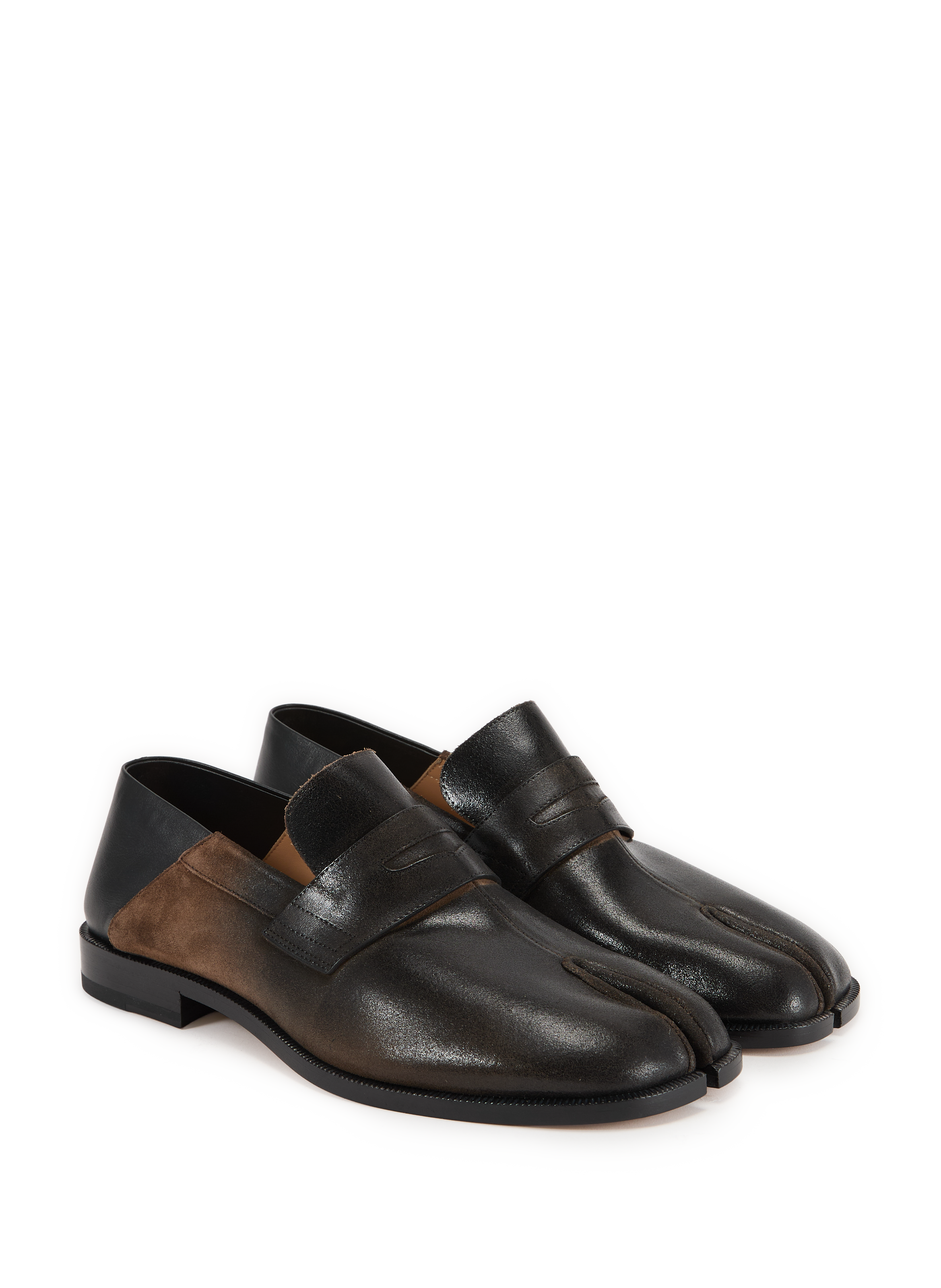 Mocassins séparation orteils en cuir MAISON MARGIELA Noir