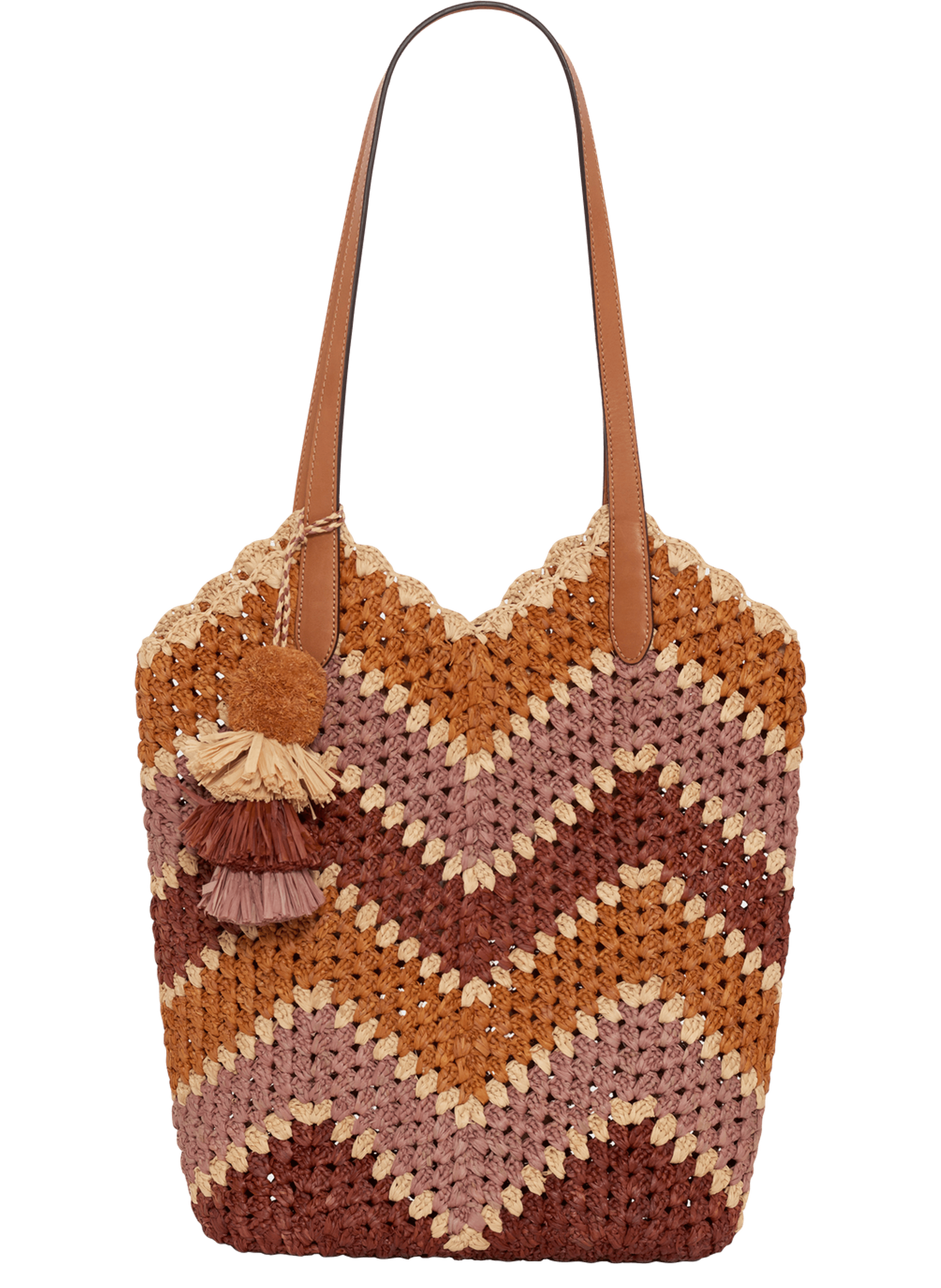Sac en raphia et cuir - margot GERARD DAREL Multicolore