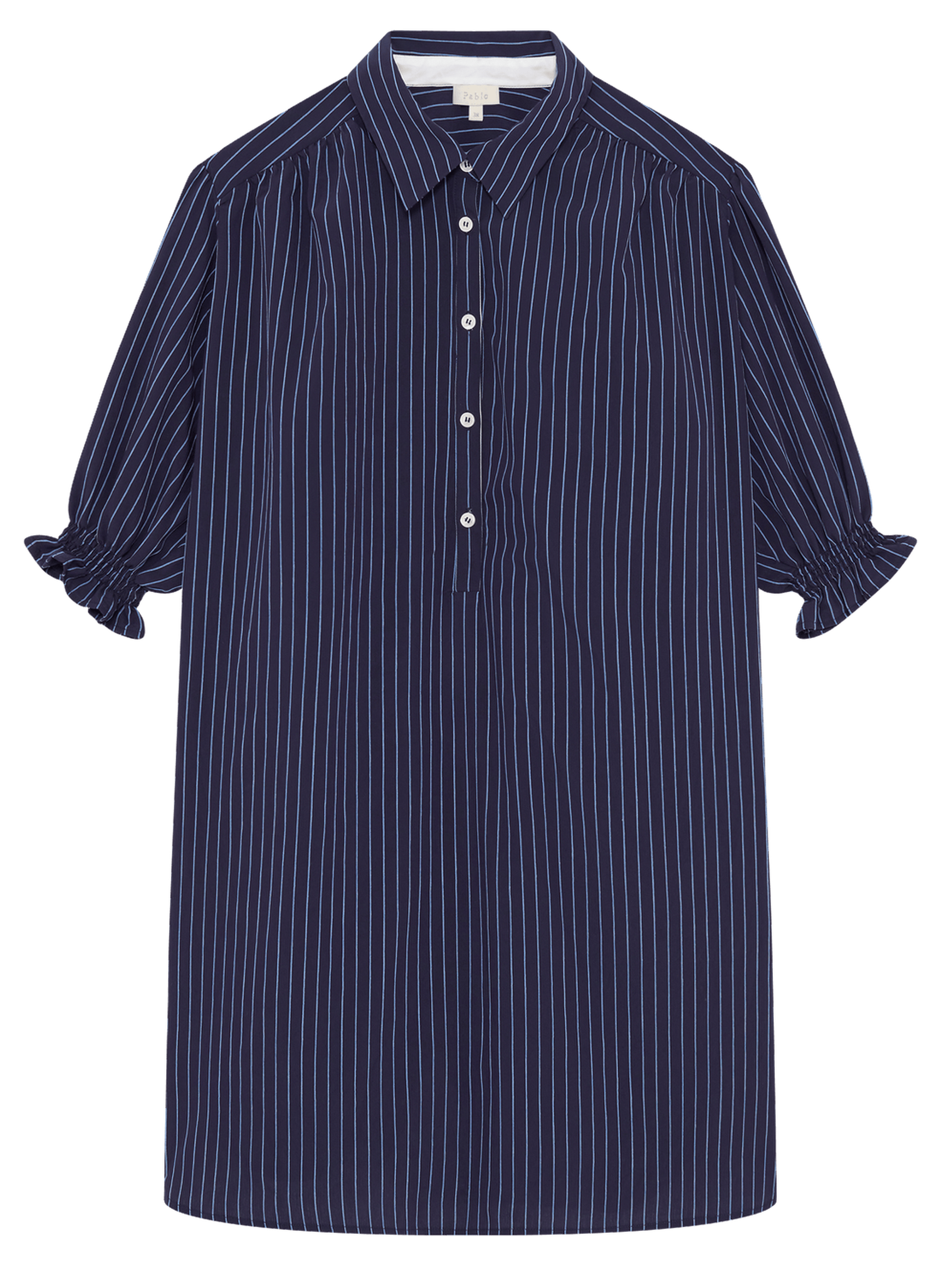 Robe chemise courte rayée - anae PABLO Bleu