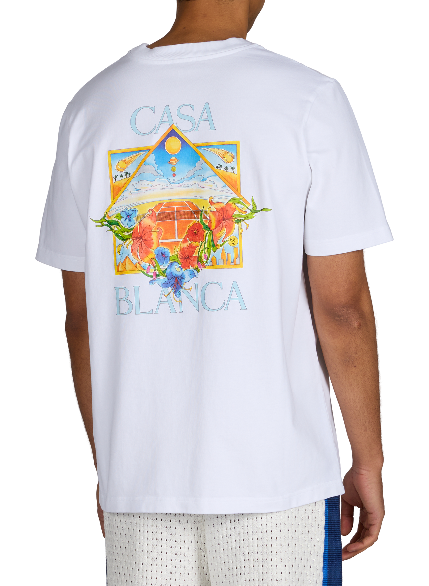 T-shirt imprimé à col rond en coton CASABLANCA PARIS Multicolore