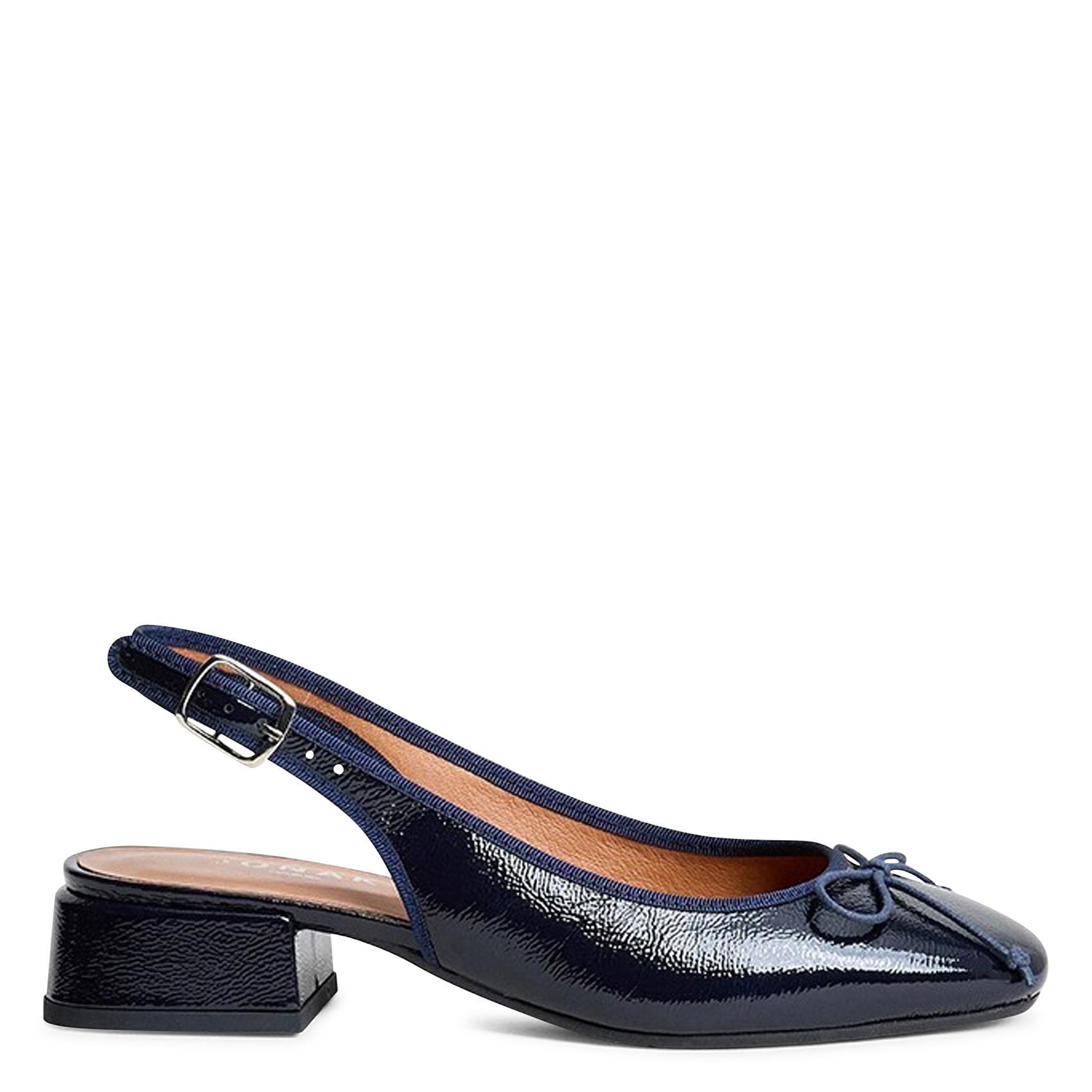 Ballerines slingbacks en cuir vernis dybilo JONAK Bleu