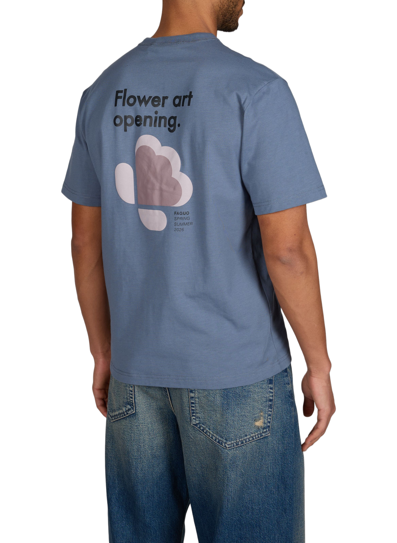 Massoury blended cotton t-shirt FAGUO Blue