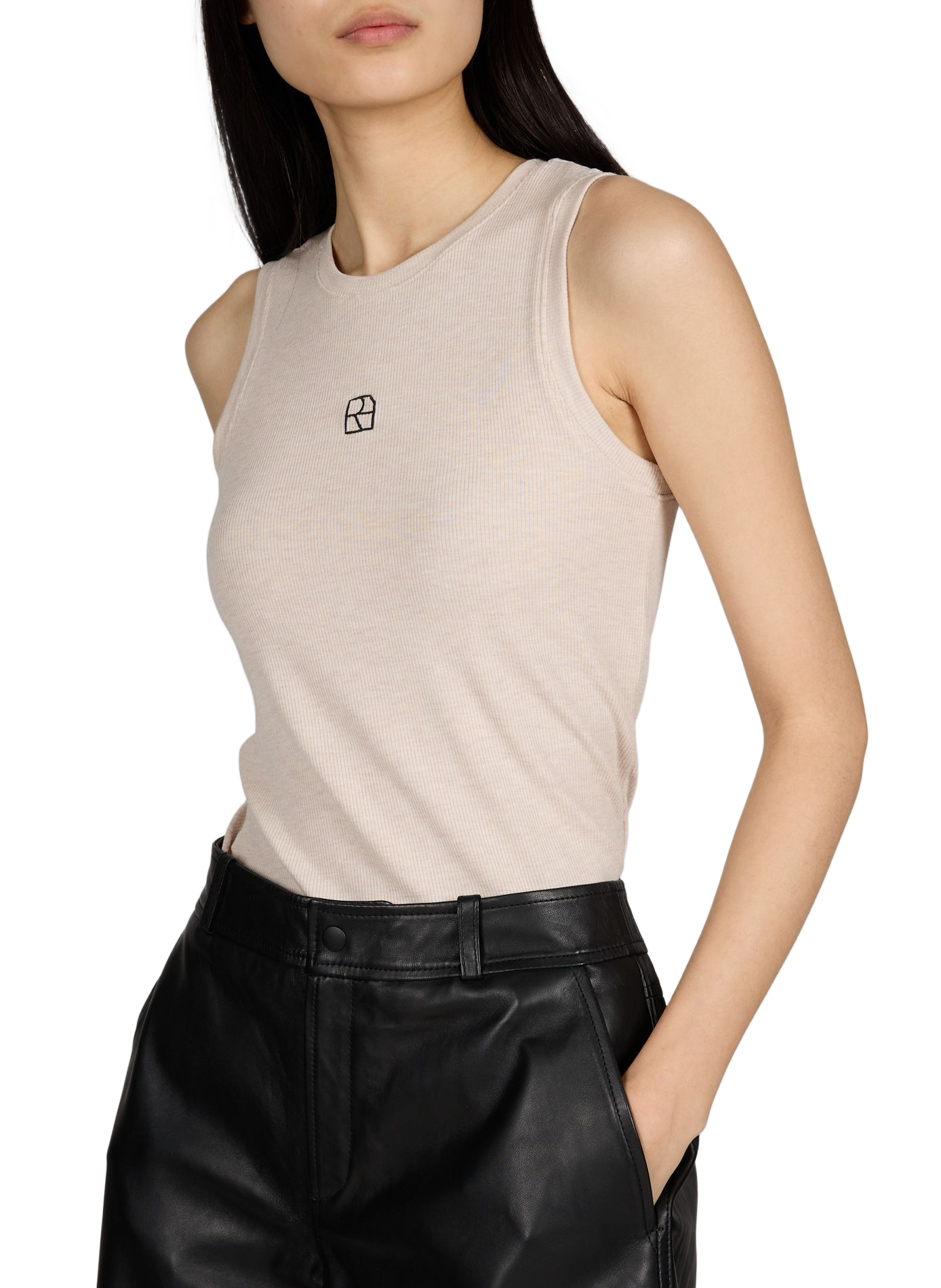 Débardeur à logo ROUGE EDIT Beige