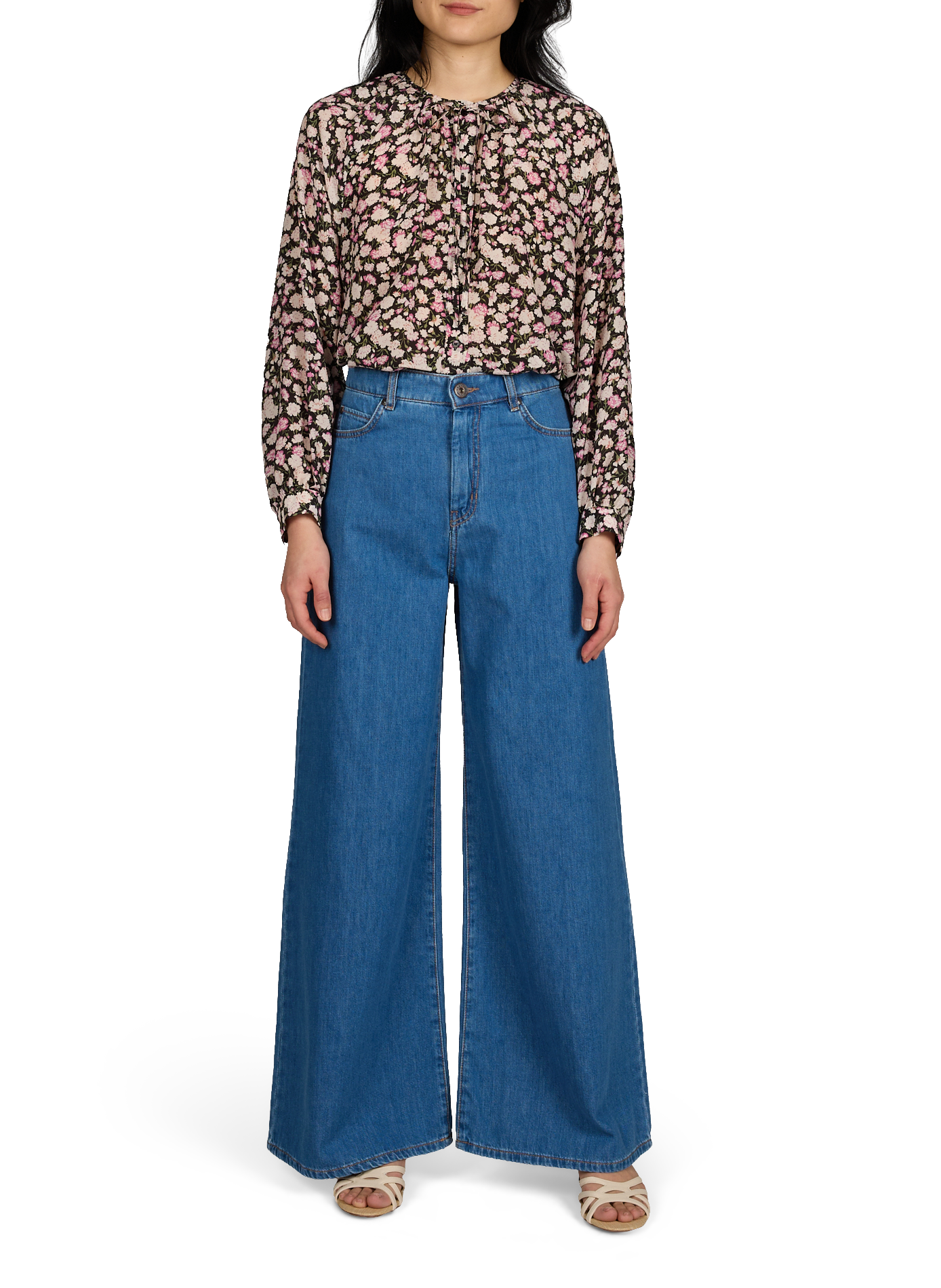 Wide cotton jeans MAX MARA WEEK END Blue