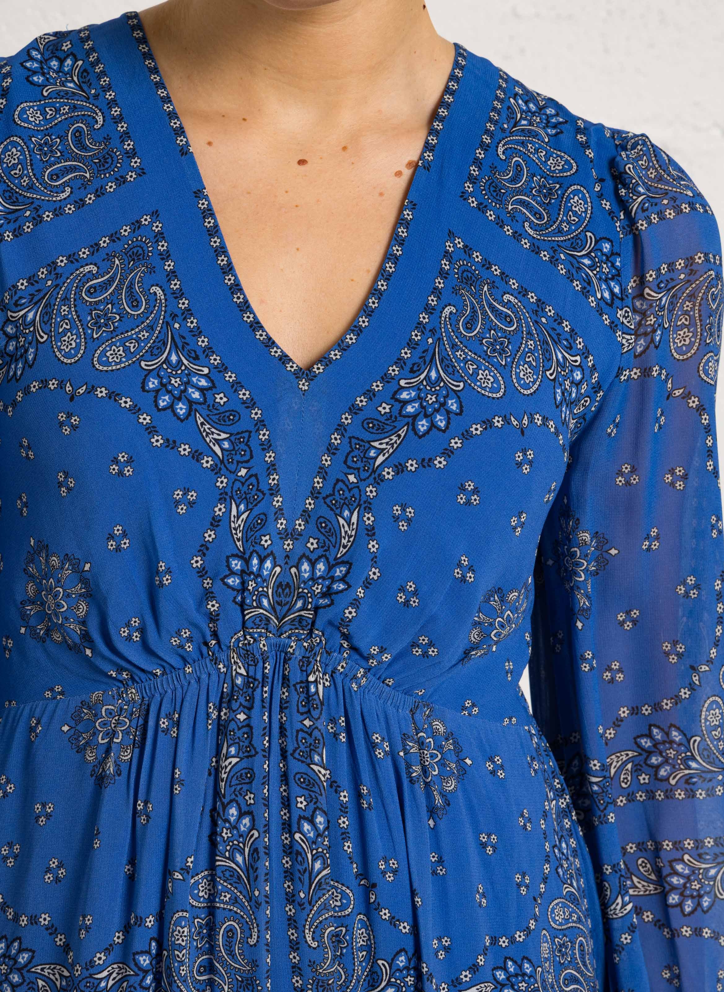 Robe longue col v imprimée blandine MAISON 123 Violet