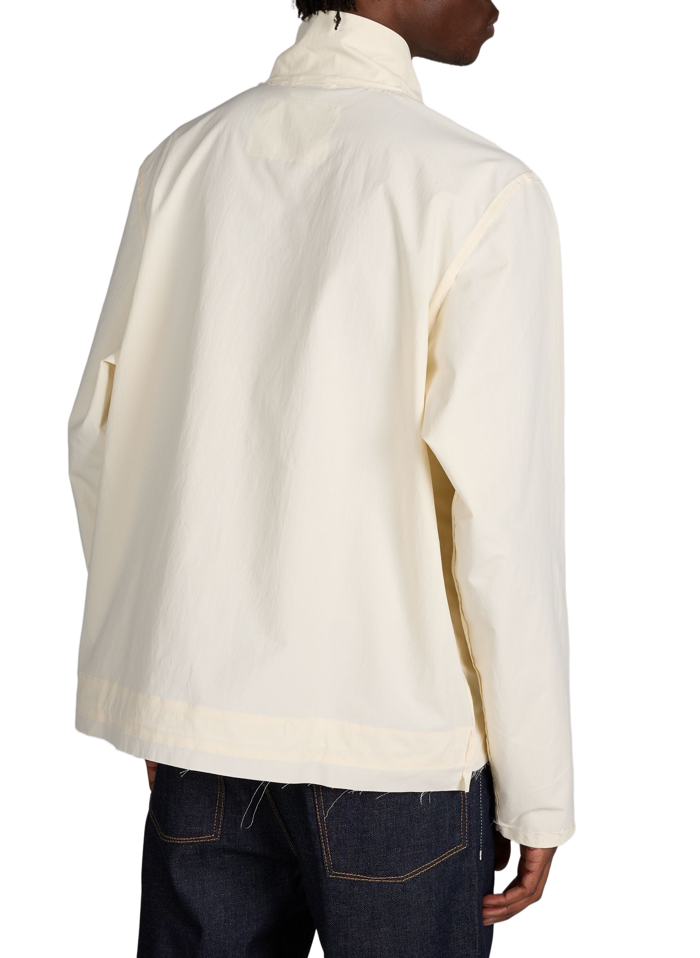 Jacket with zip collar and frayed edges CAMIEL FORTGENS Beige