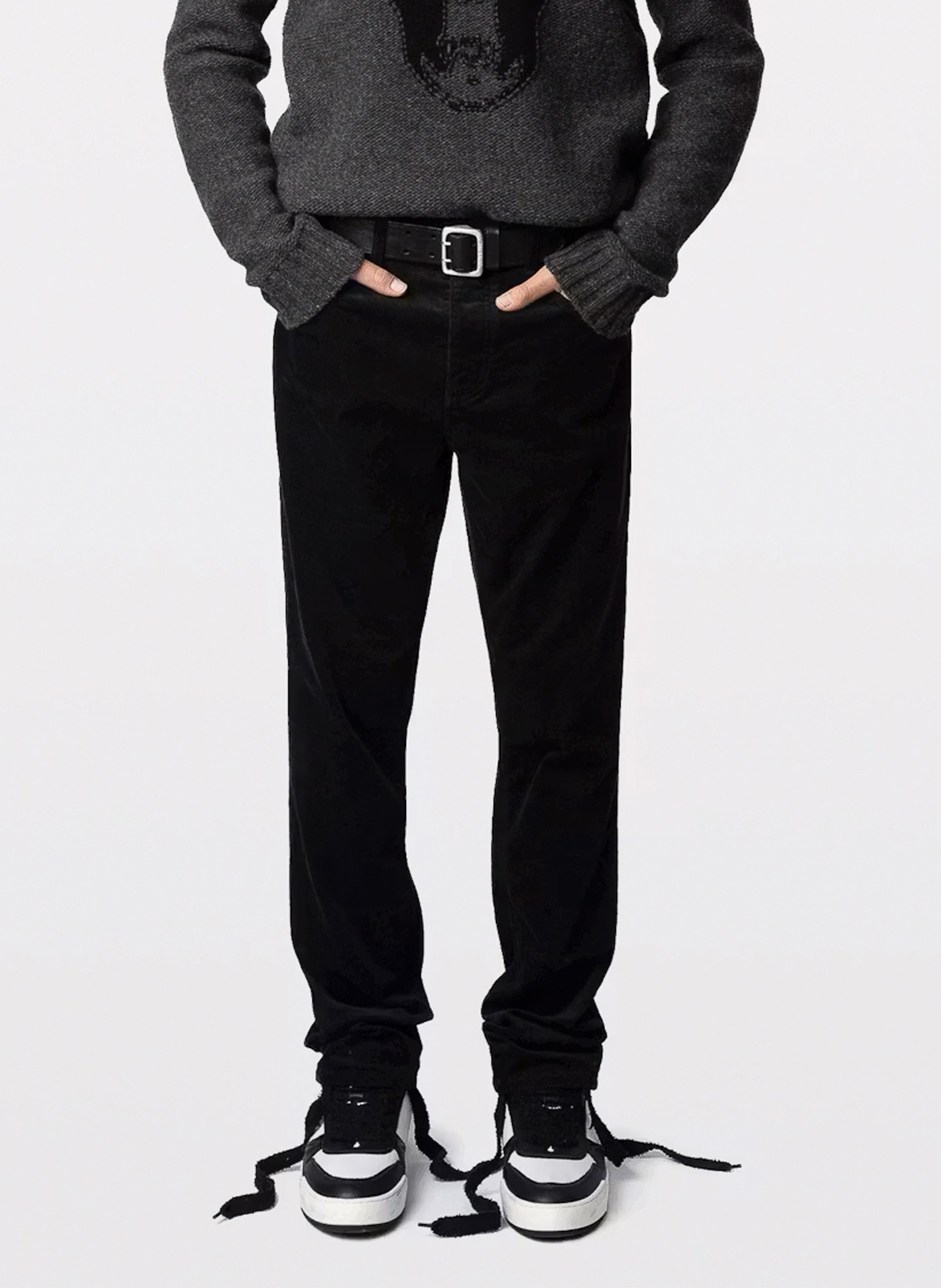 Pantalon ajustée en coton mélangé steeve ZADIG&VOLTAIRE Noir