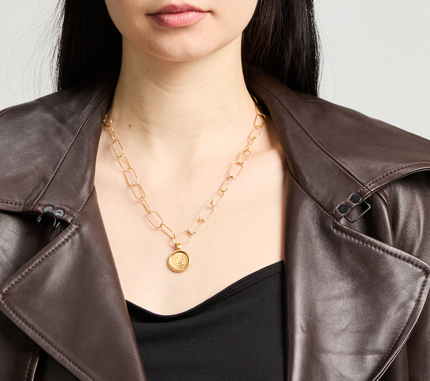 Collier Hercules Oval HERMINA ATHENS Doré