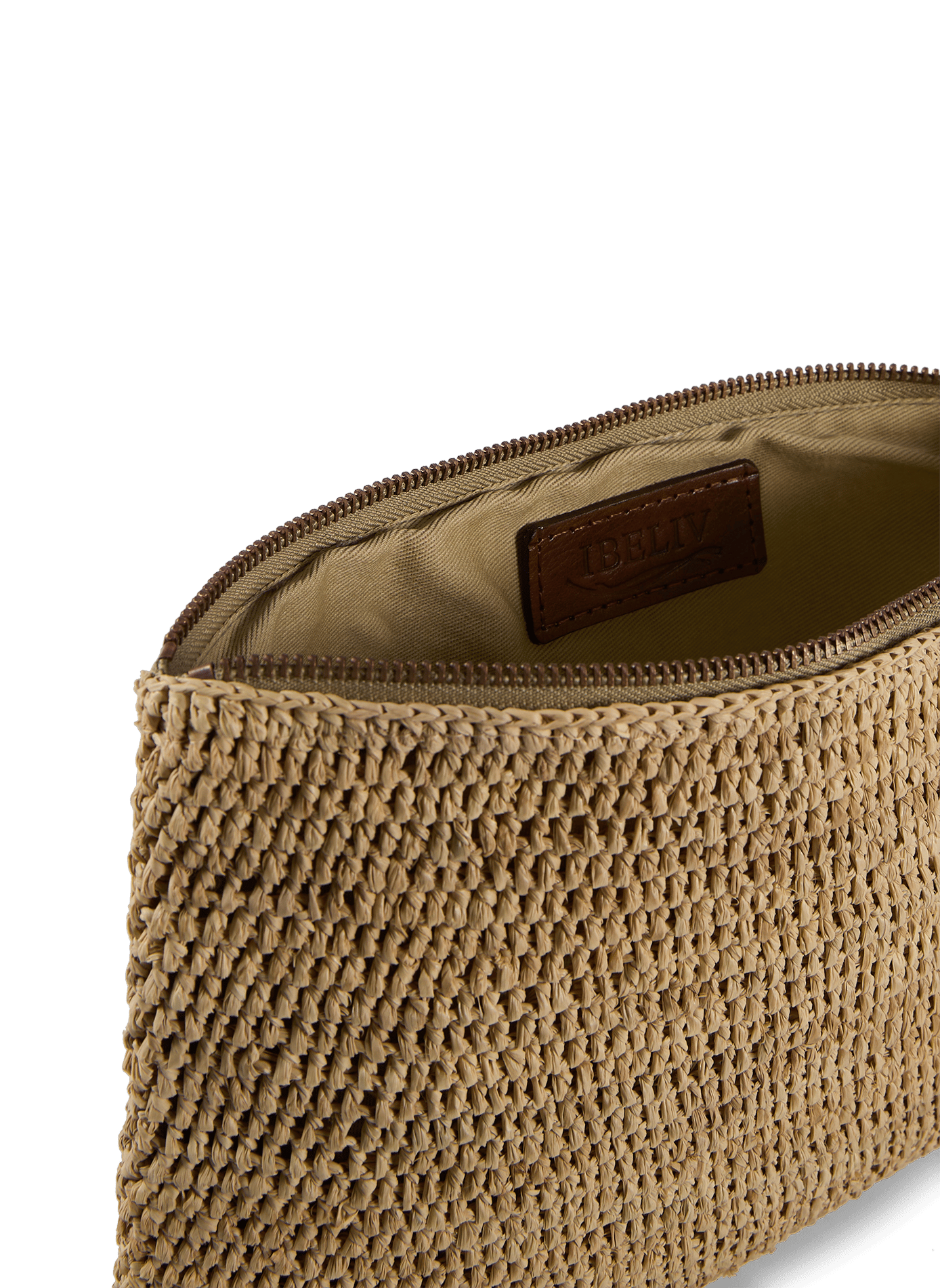 Ampy raffia clutch IBELIV Beige