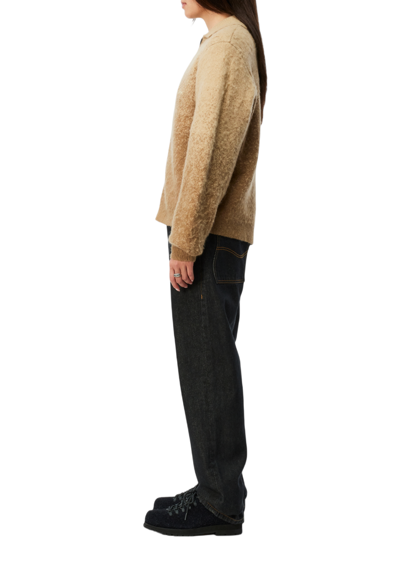 Pull zippé effet tie and dye DIME Beige