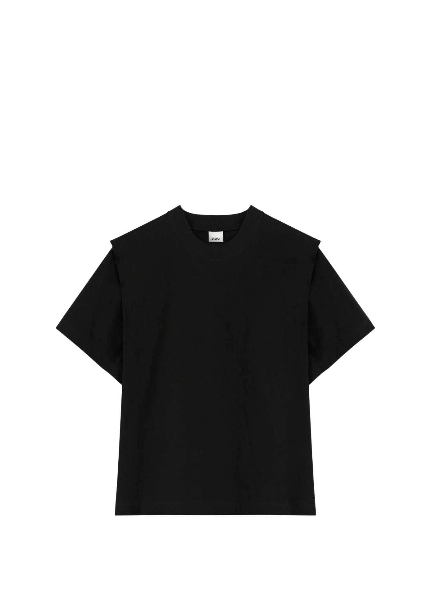 Zelitos T-shirt with plain cotton shoulder pads ISABEL MARANT Black