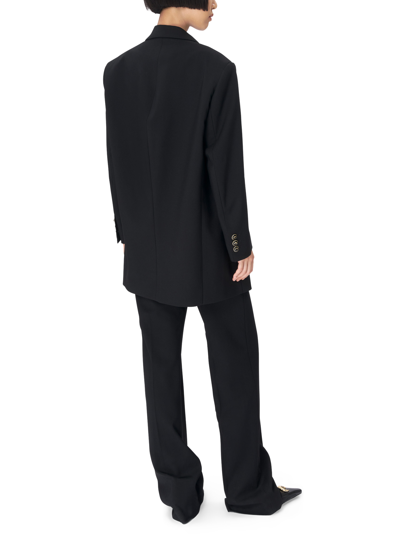 Virgin wool twill boxy jacket unisex MARINE SERRE Black