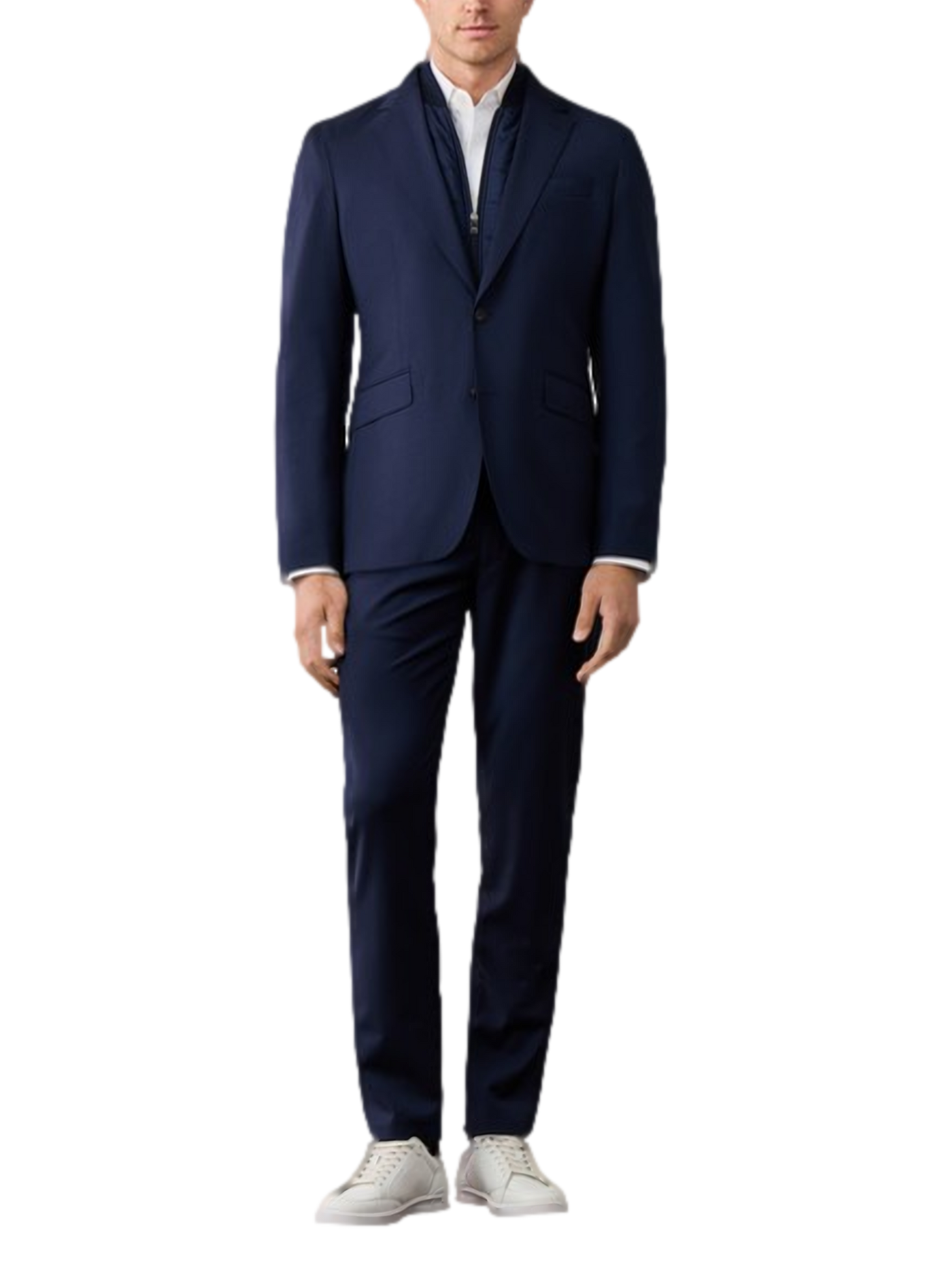 Slim-fit wool suit trousers HACKETT Blue