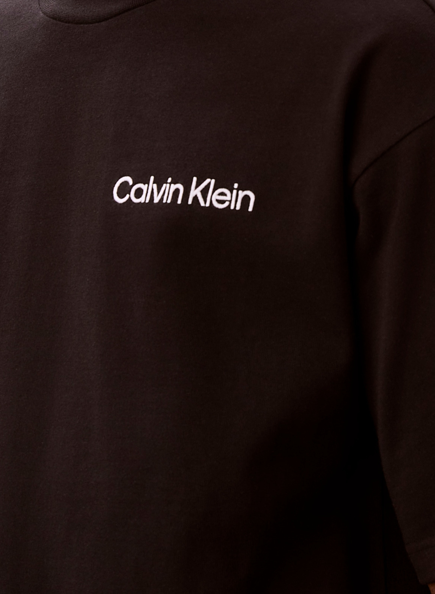 Pyjama-T-Shirt mit Logo aus Baumwollmischung CALVIN KLEIN Schwarz