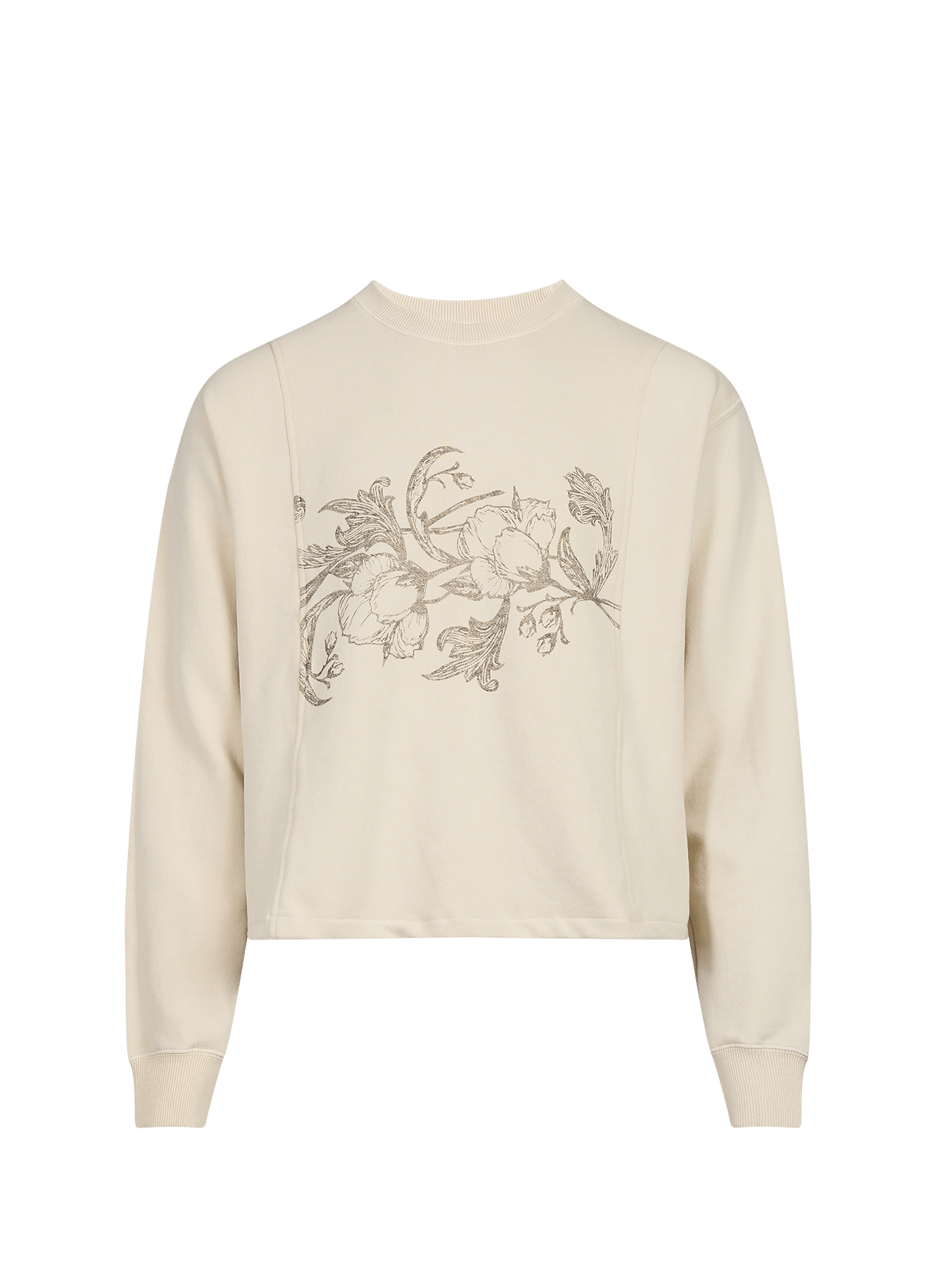 Bedruckter Baumwoll-Pullover WANSIE Beige