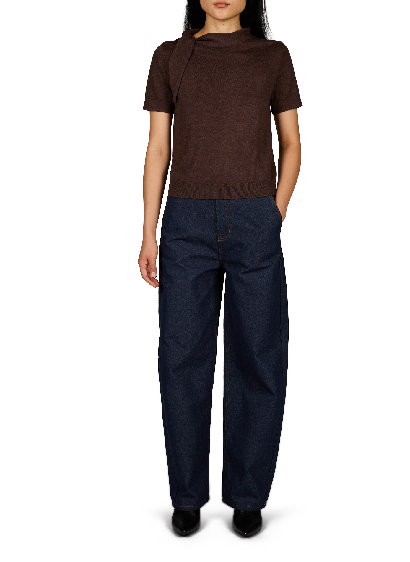 Weite Hose aus Baumwollmischung ARTLOVE Blau