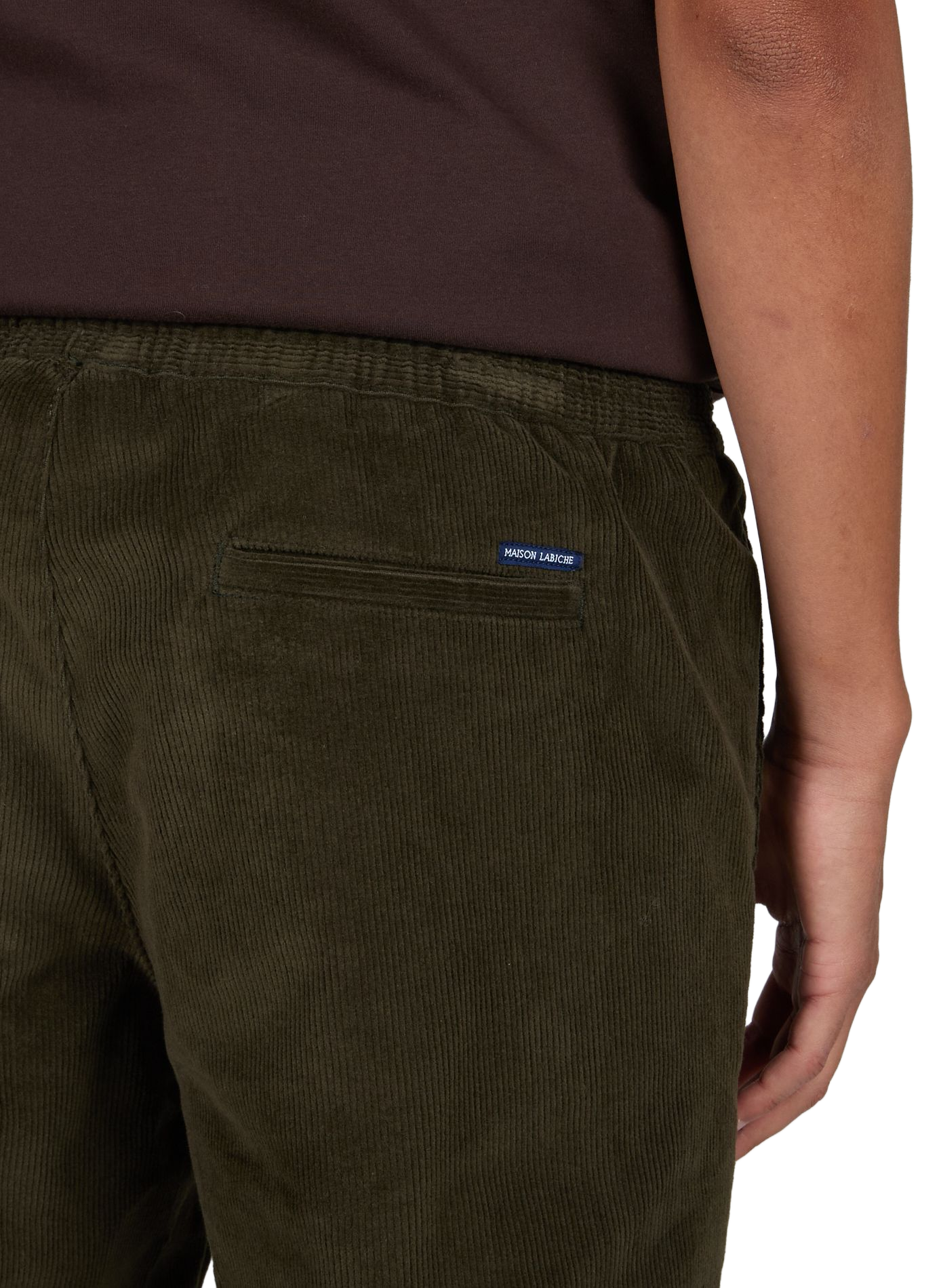 Pantalon droit en coton mélangé MAISON LABICHE Vert