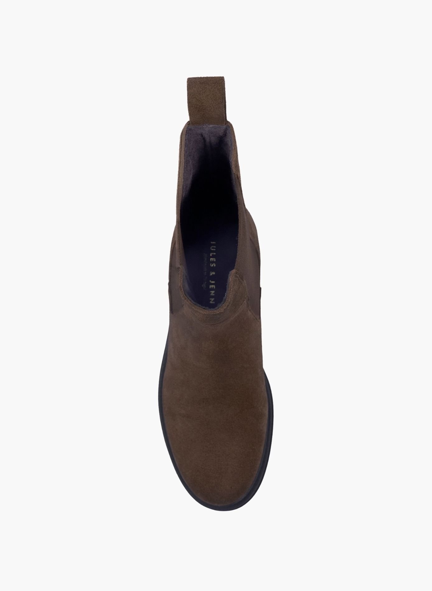 Bottines chelsea crantées cuir daim JULES & JENN Marron