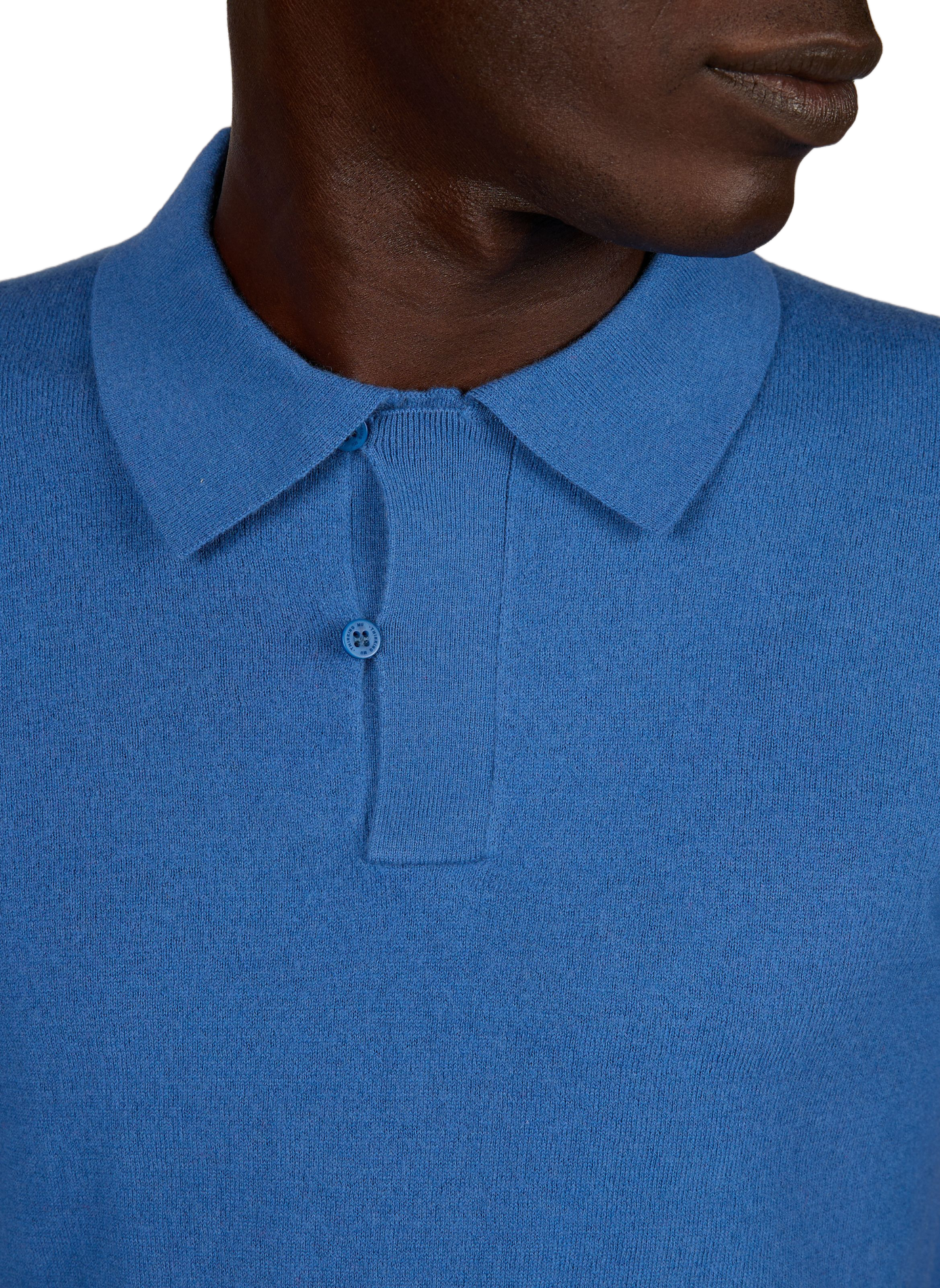Straight-fit classic crew-neck sweater in merino wool THINKING MU Blue