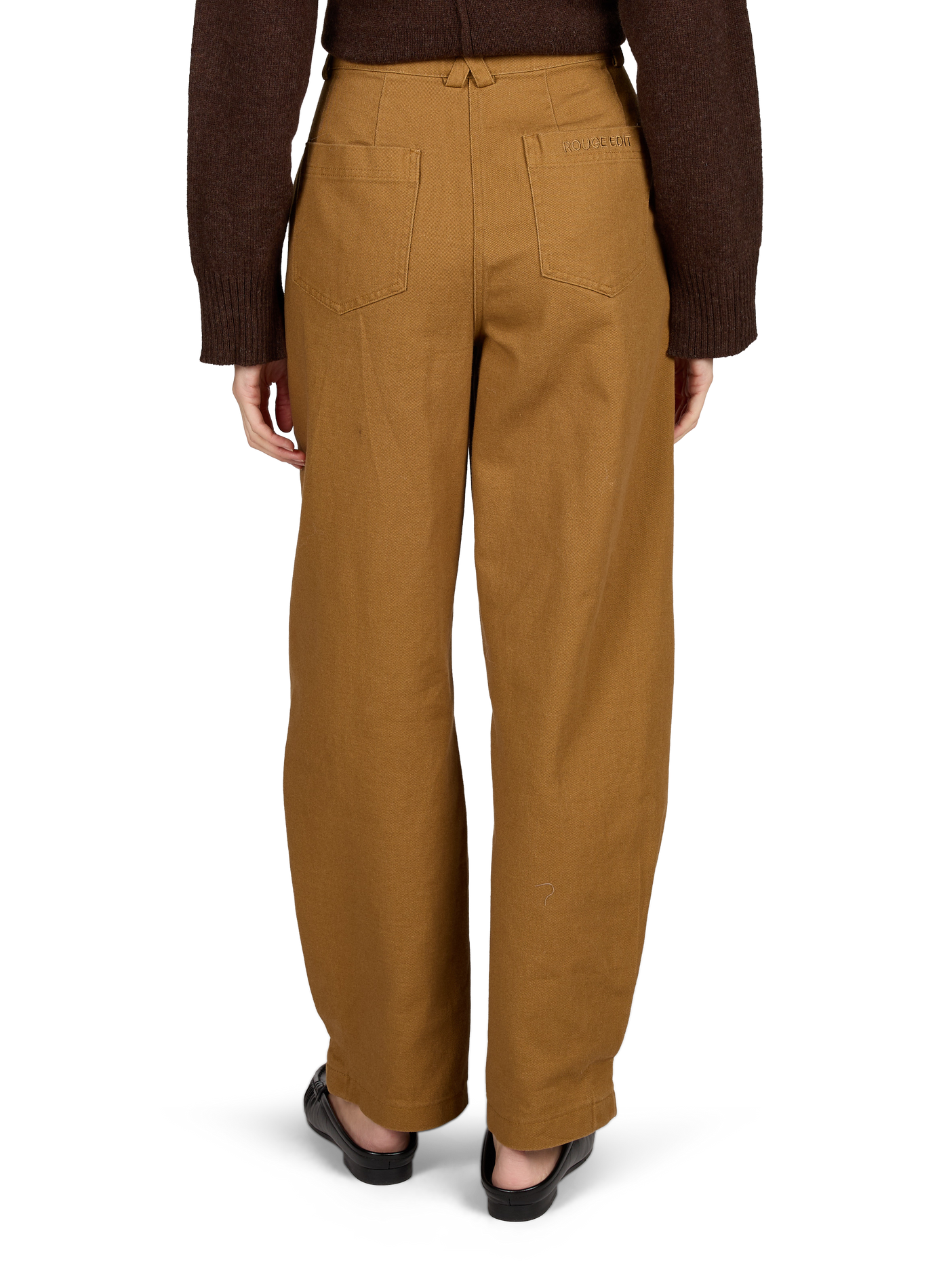 Weite Baumwollhose ROUGE EDIT Braun