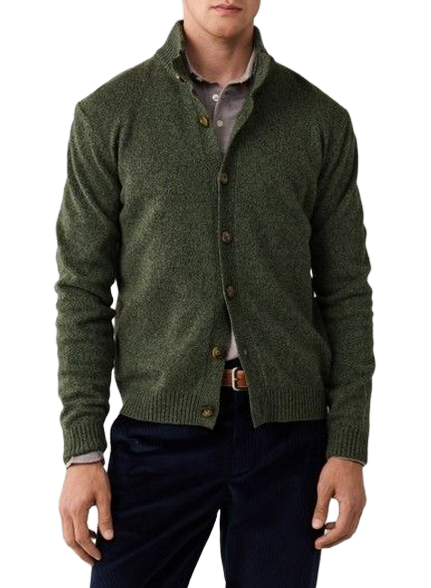 Fox patch cardigan FACONNABLE Khaki