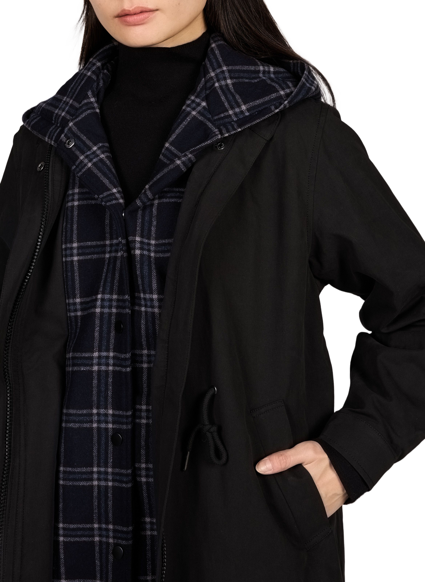 Gildas printed hooded parka LAURE+MAX Black