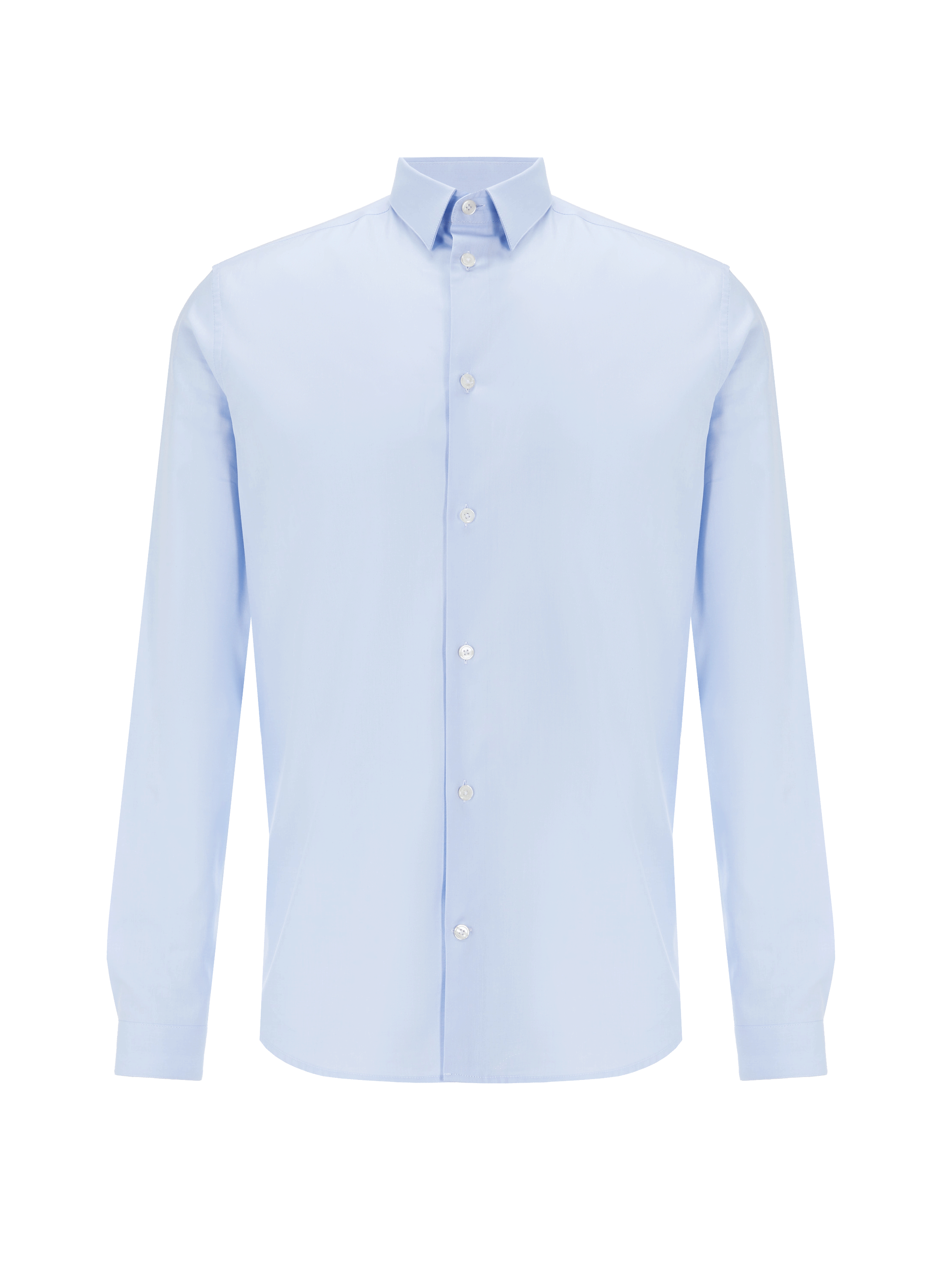 AU PRINTEMPS PARIS Chemise slim en coton Bleu