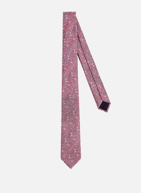ربطة عنق حريرية من الجاكار بنقشة الزهور متعدد الألوانAU PRINTEMPS PARIS 