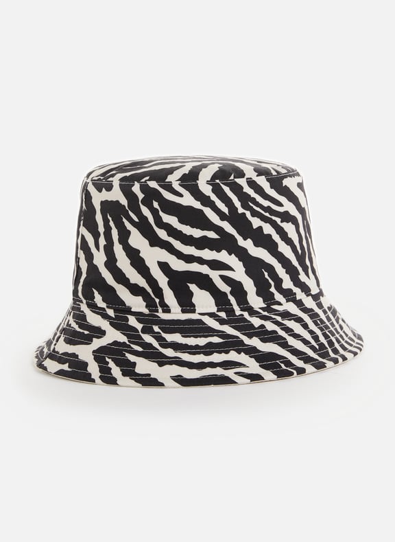 Zebra-print cotton bucket hat Multicolour by SAISON 1865 SAISON 1865 Zebra-print cotton bucket hat Multicolour