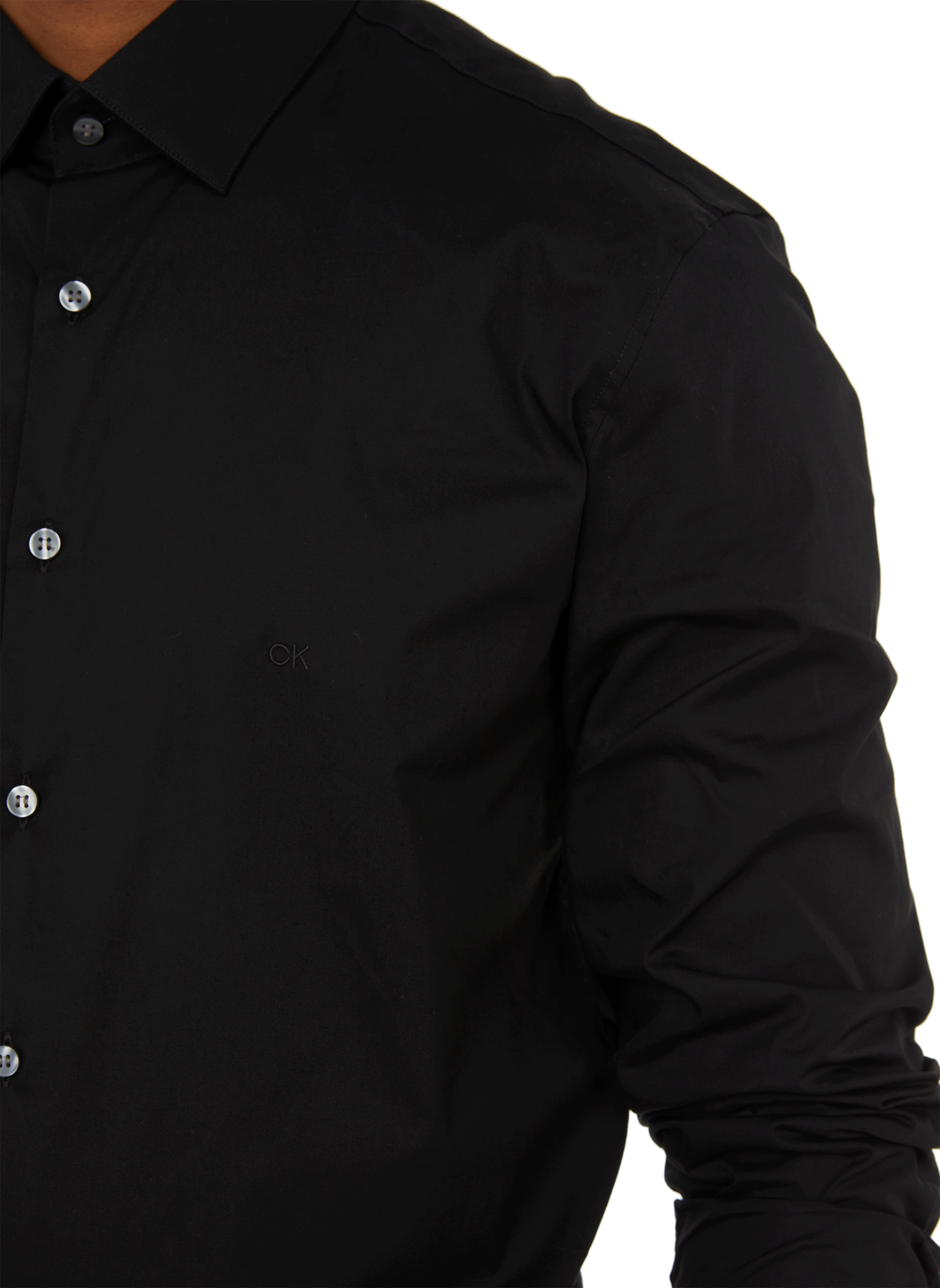 Slim-fit cotton shirt CALVIN KLEIN Black