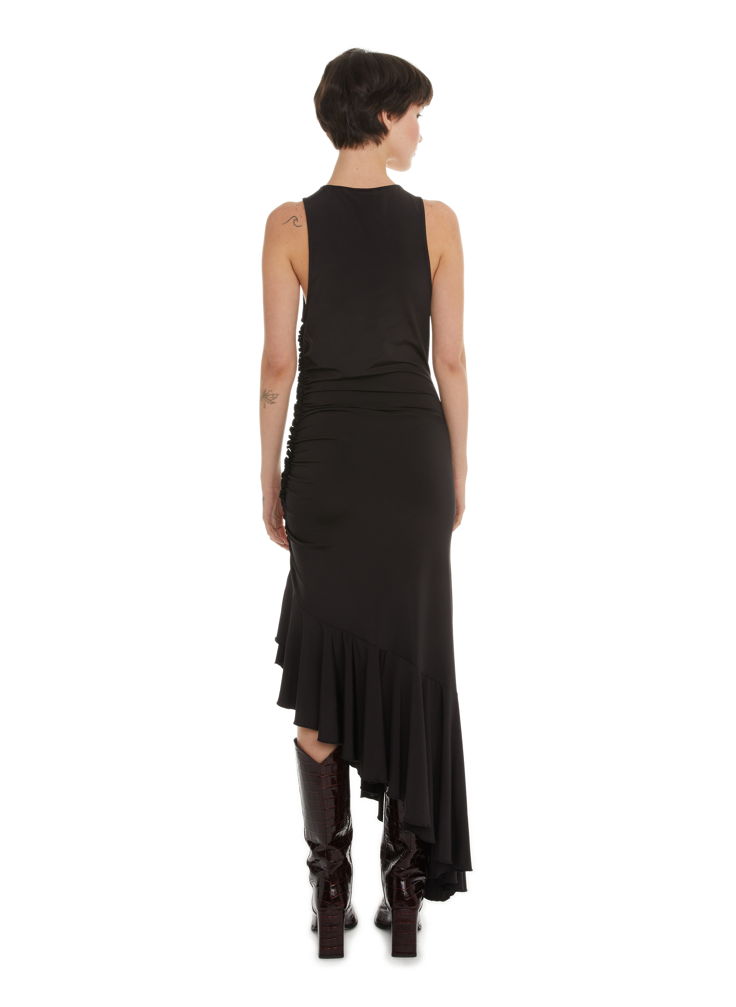 Robe longue drapée  Noir