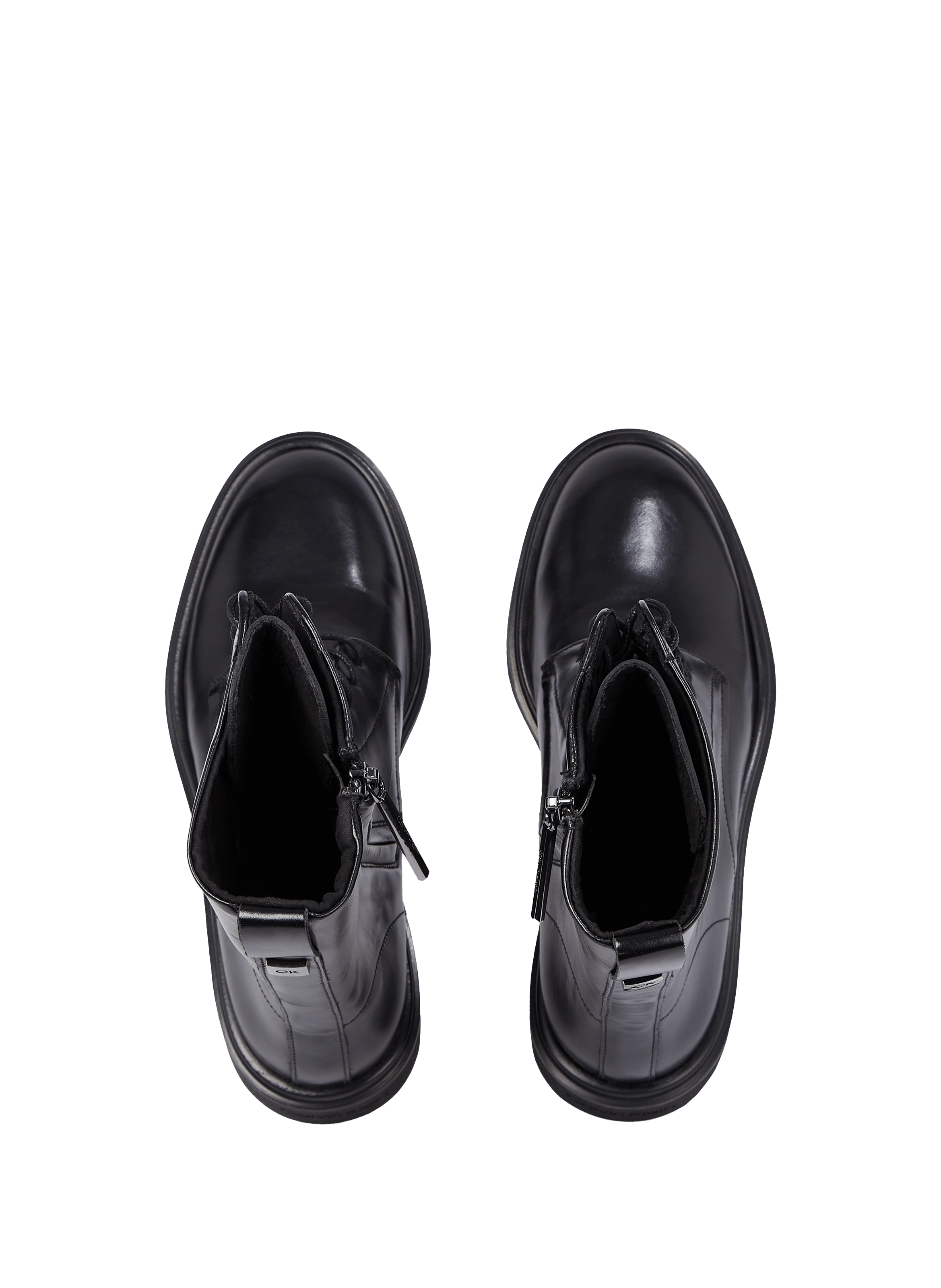 Ankle boots with silver tips CALVIN KLEIN Black