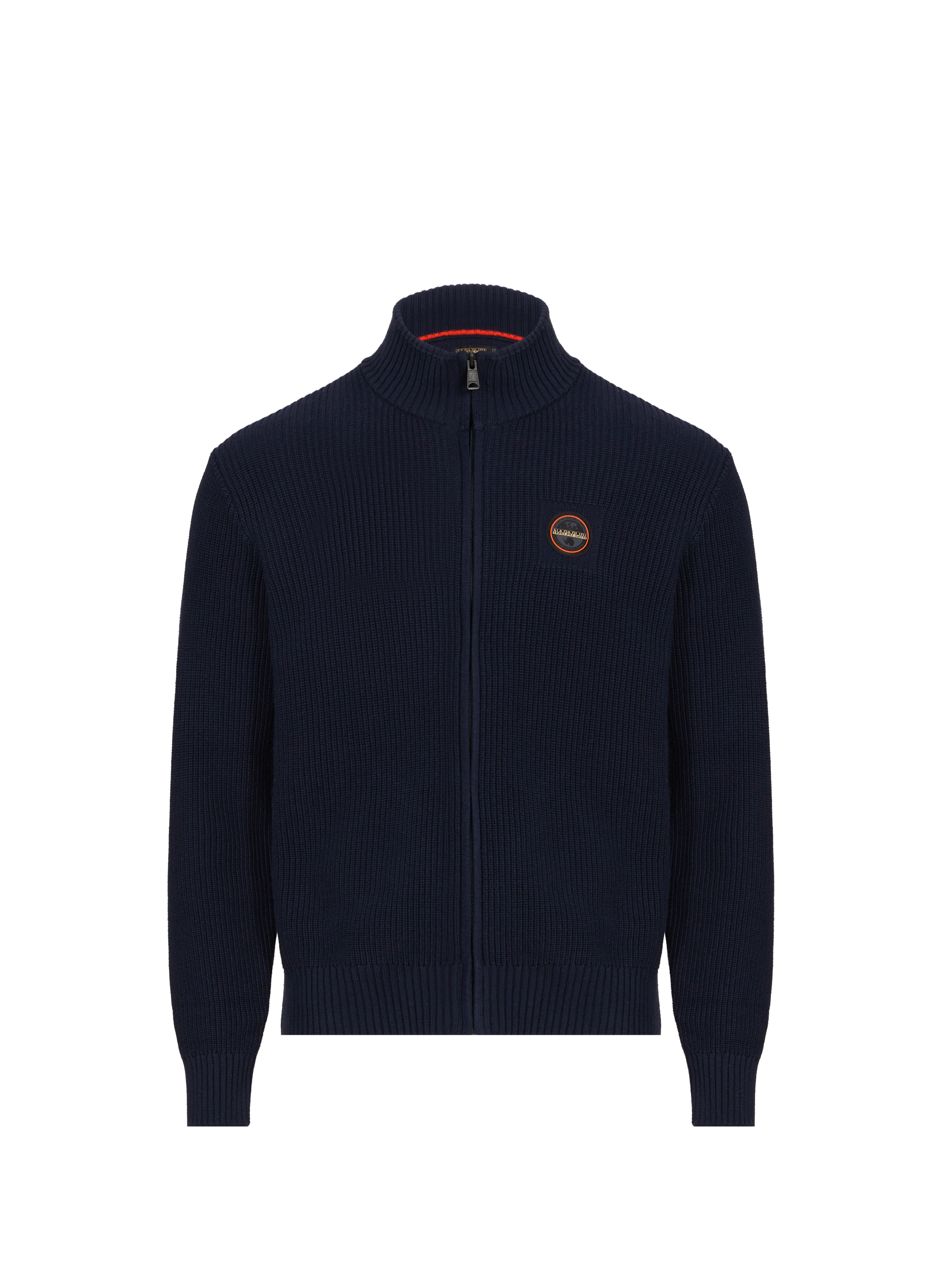 Cotton zip-up cardigan Blue