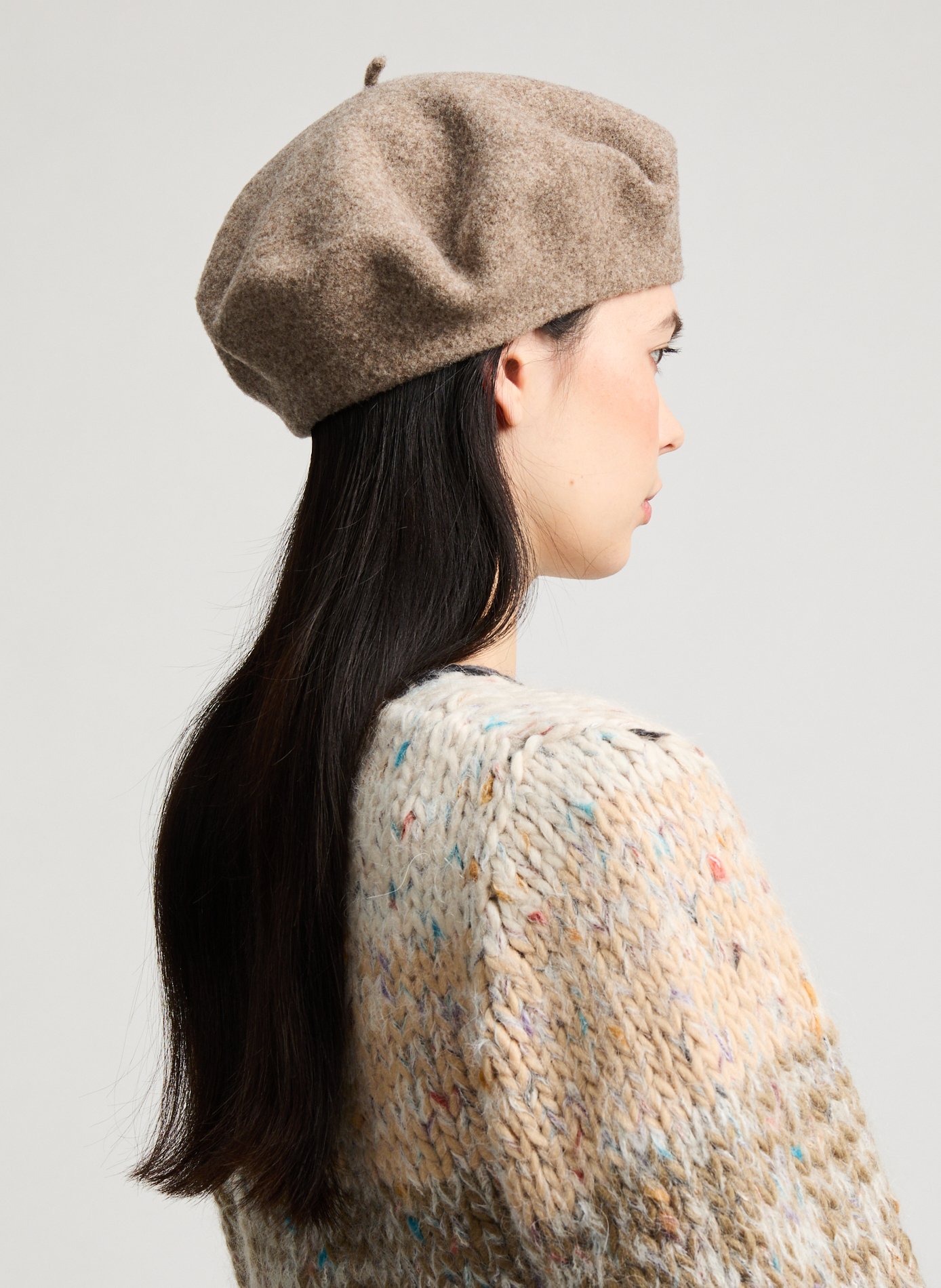 Wool beret AU PRINTEMPS PARIS Brown