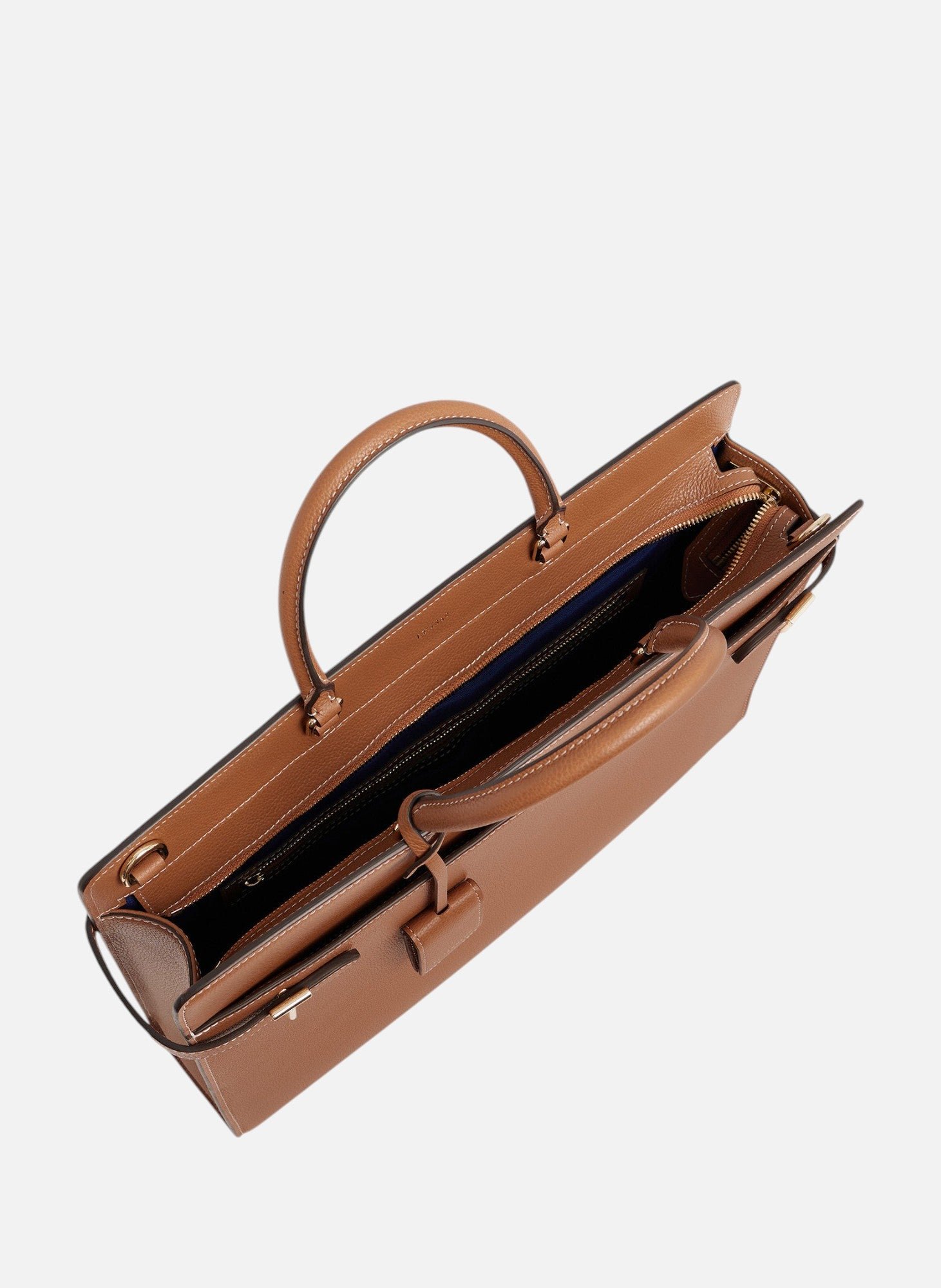 Porte document 15" emilie en cuir grainé LE TANNEUR Marron