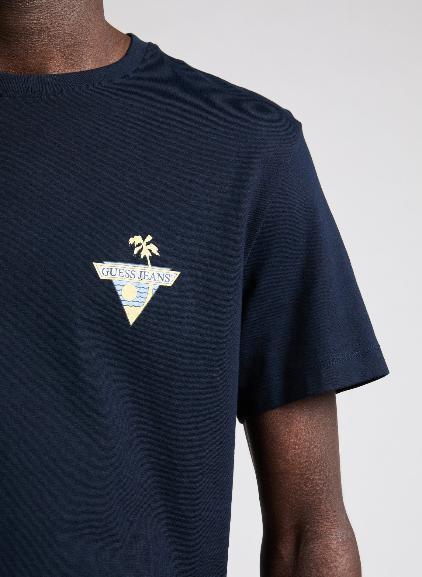 Cotton T-shirt GUESS Blue