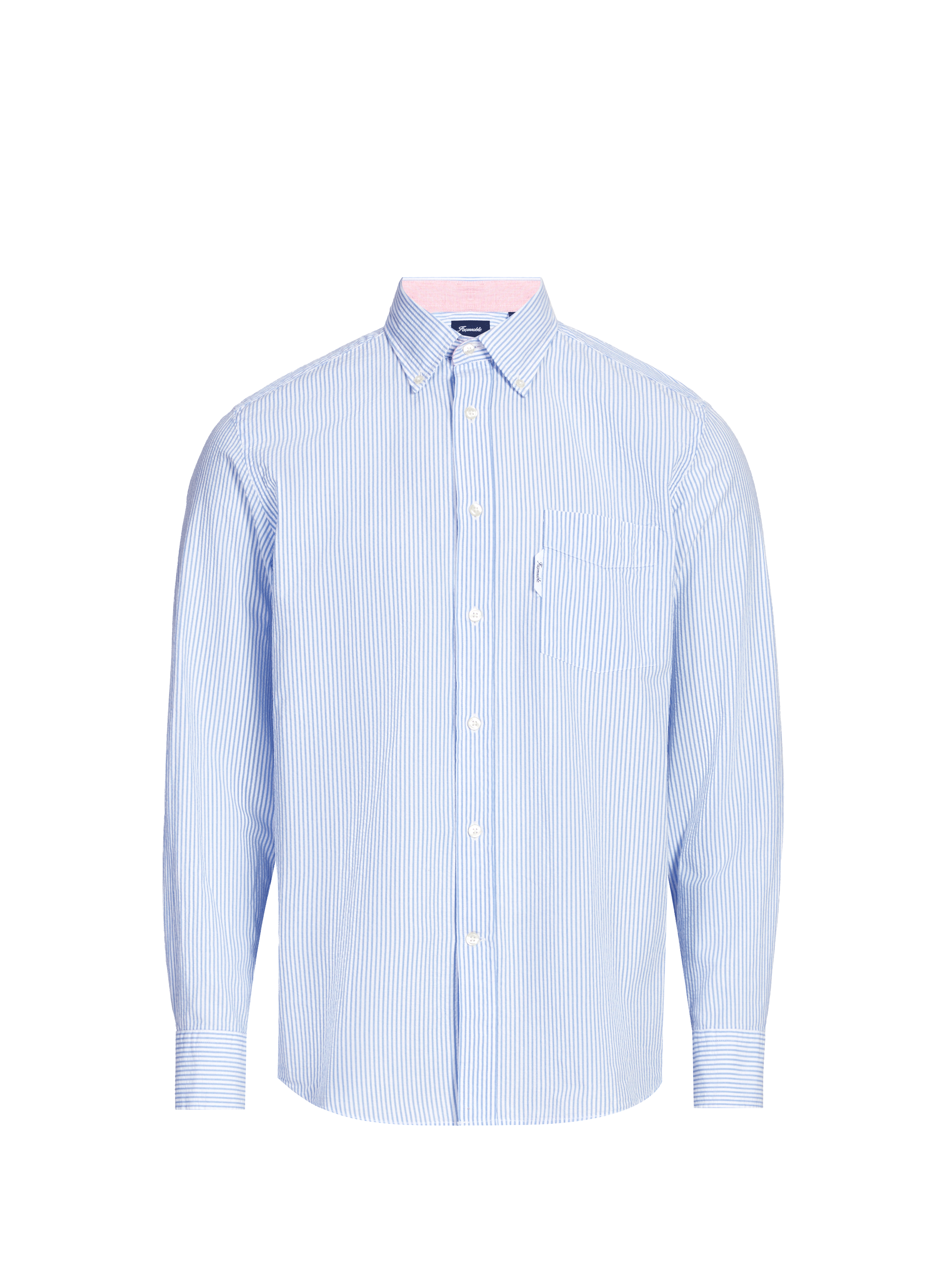 Chemise à rayures en coton FACONNABLE Bleu