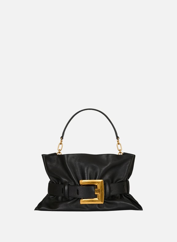 Sac anthem medium shoulder en cuir Noir by BALMAIN BALMAIN Sac anthem medium shoulder en cuir Noir