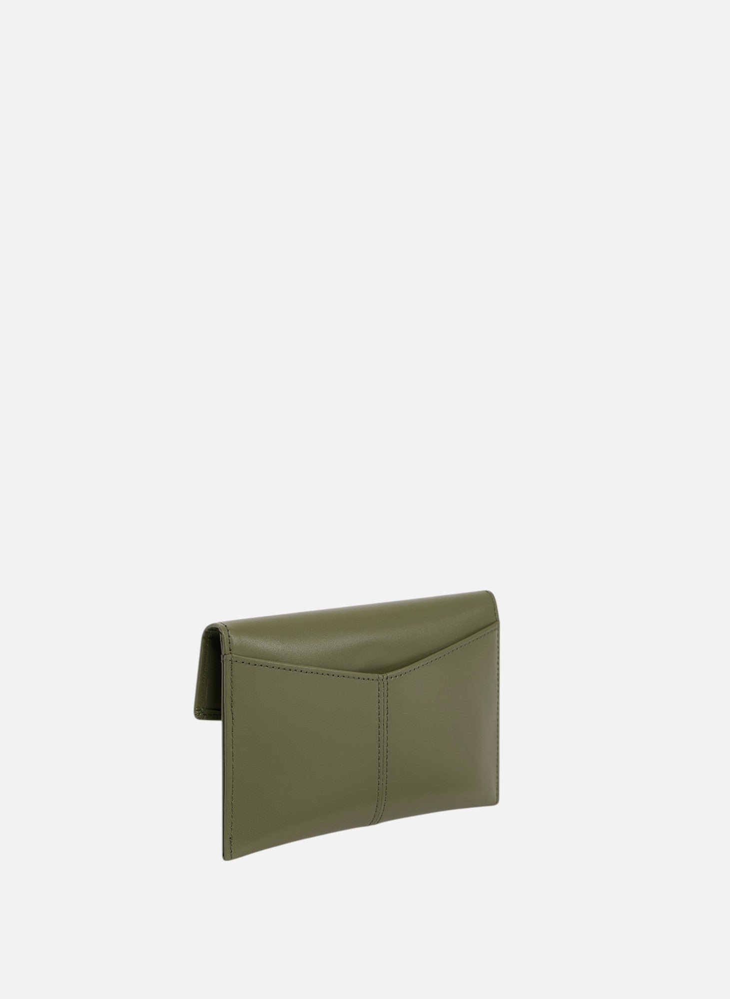 Pochette enveloppe moyen modèle charlotte en cuir lisse LE TANNEUR Vert