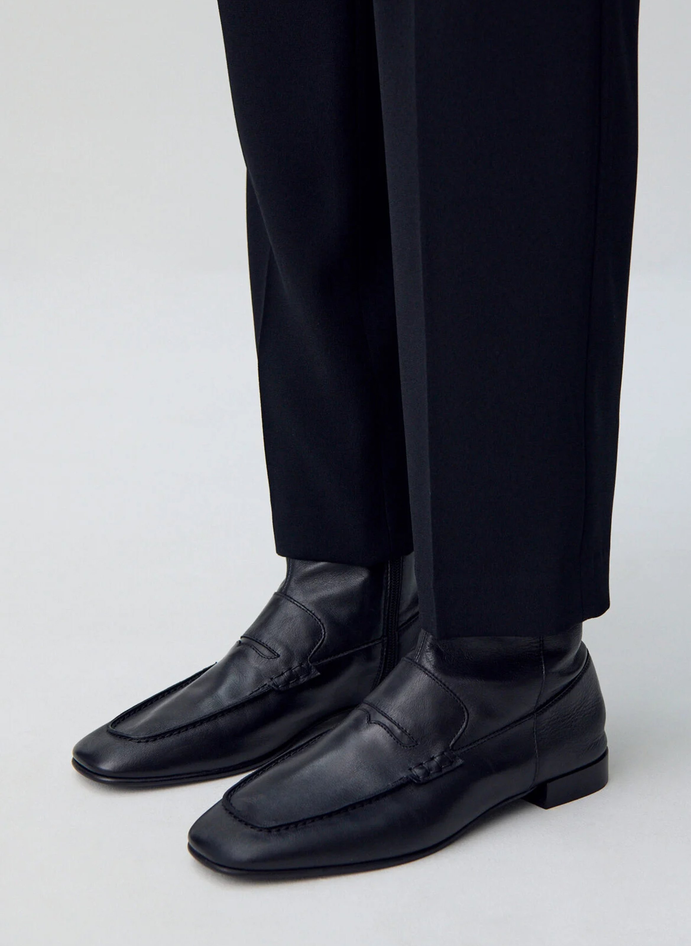 Bottines zippées en cuir CLAUDIE PIERLOT Noir