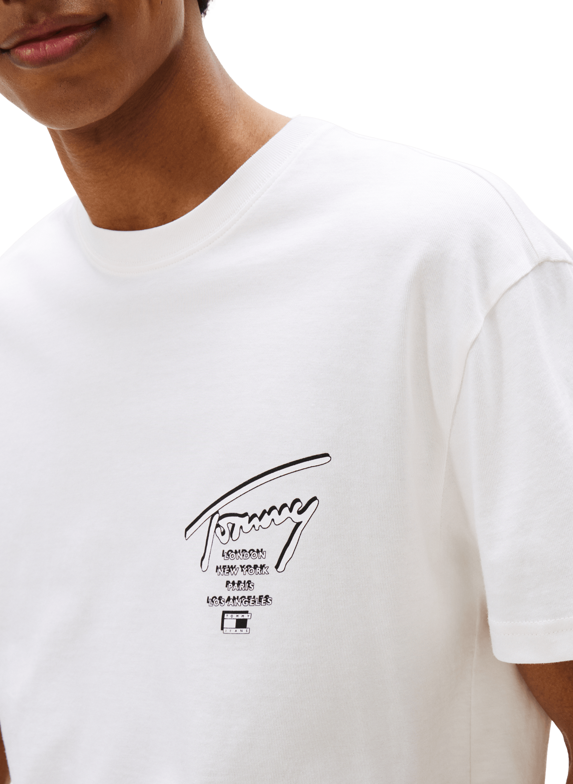 T-shirt en jersey à logo signature au dos TOMMY HILFIGER Beige