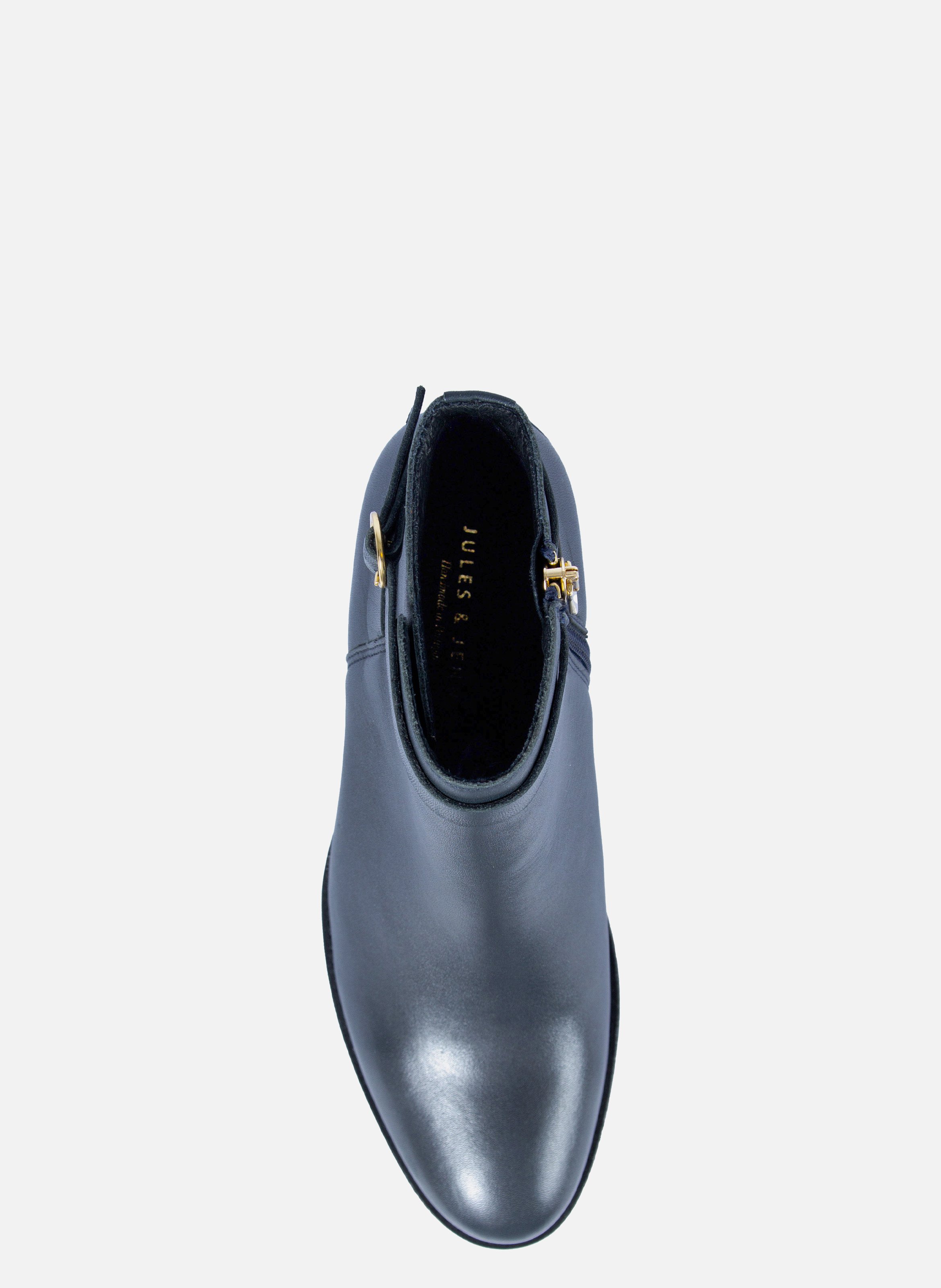 Bottines cavalières cuir lisse JULES & JENN Bleu