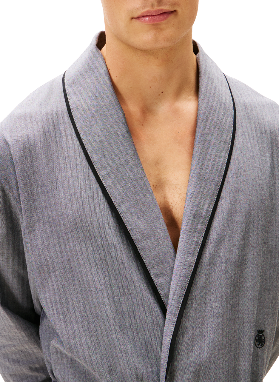 Peignoir en coton TOMMY HILFIGER Gris