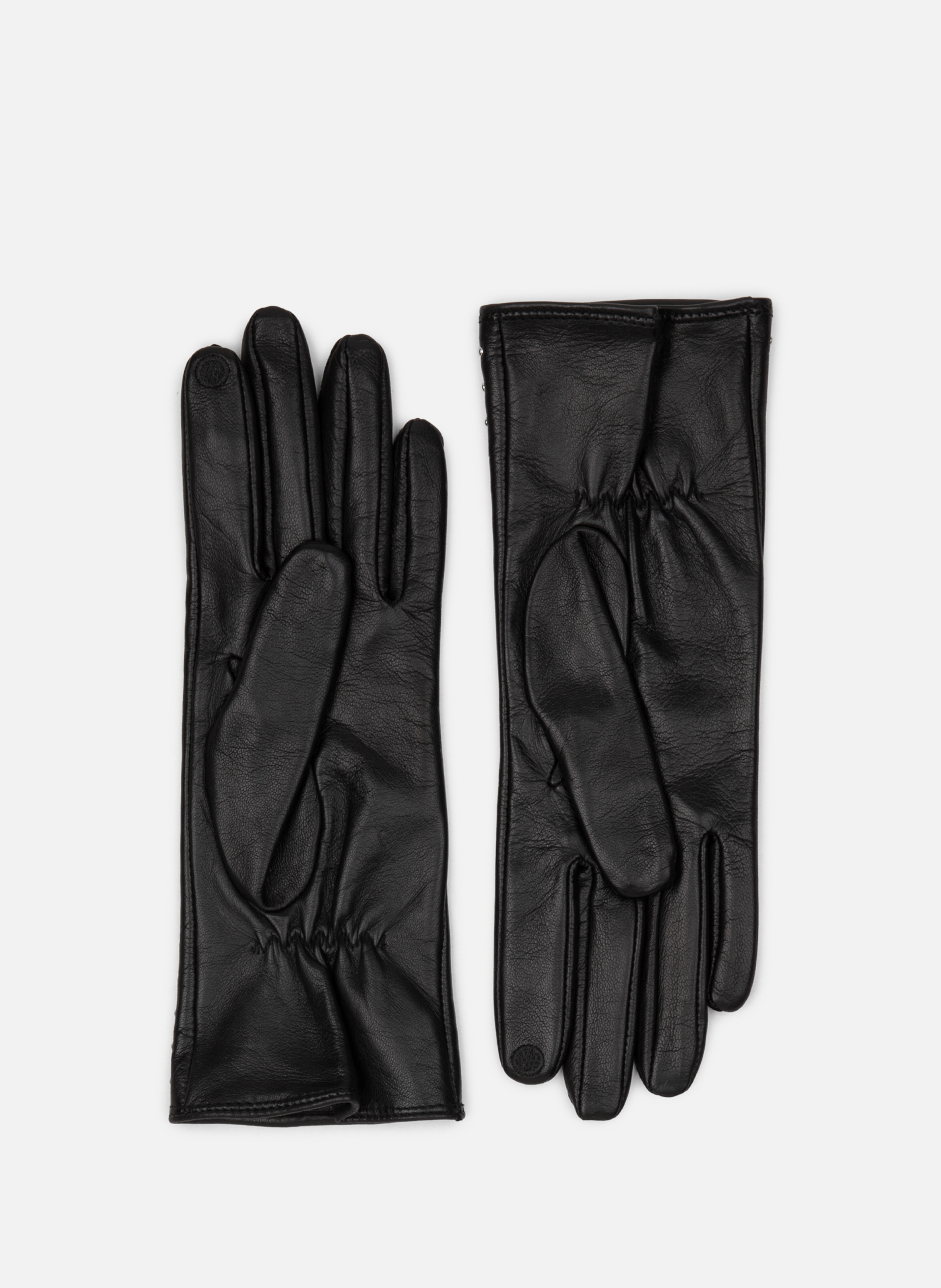 Gants en cuir d'agneau lisse LANCASTER Noir