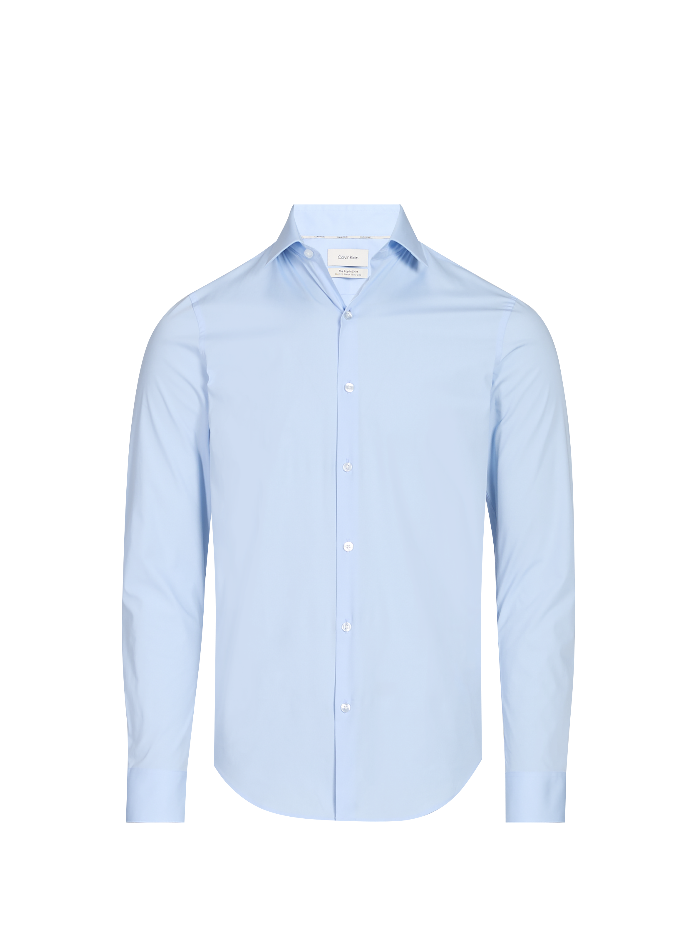 CALVIN KLEIN Classic fitted cotton shirt Blue