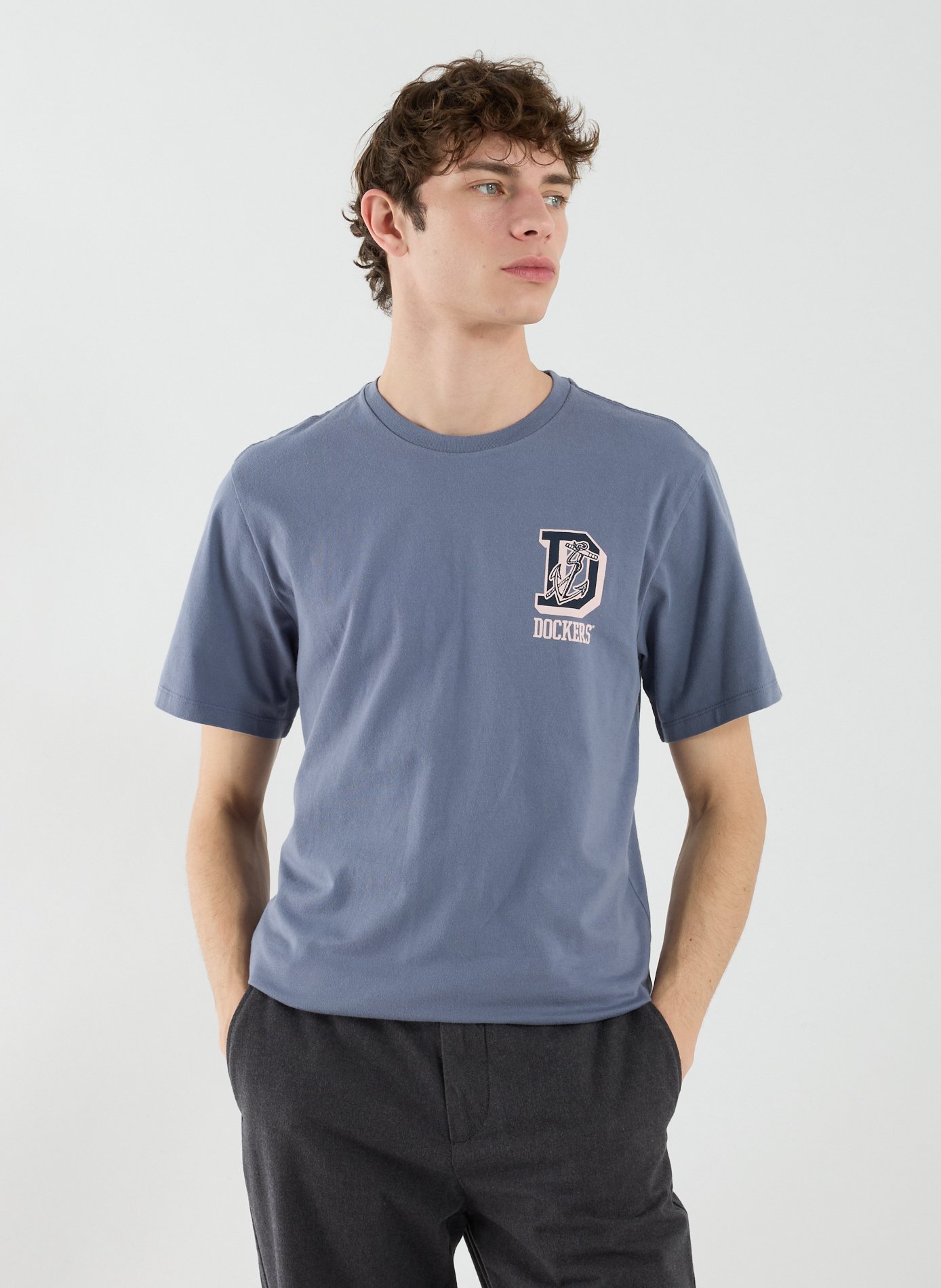 Cotton Logo T-shirt DOCKERS Blue