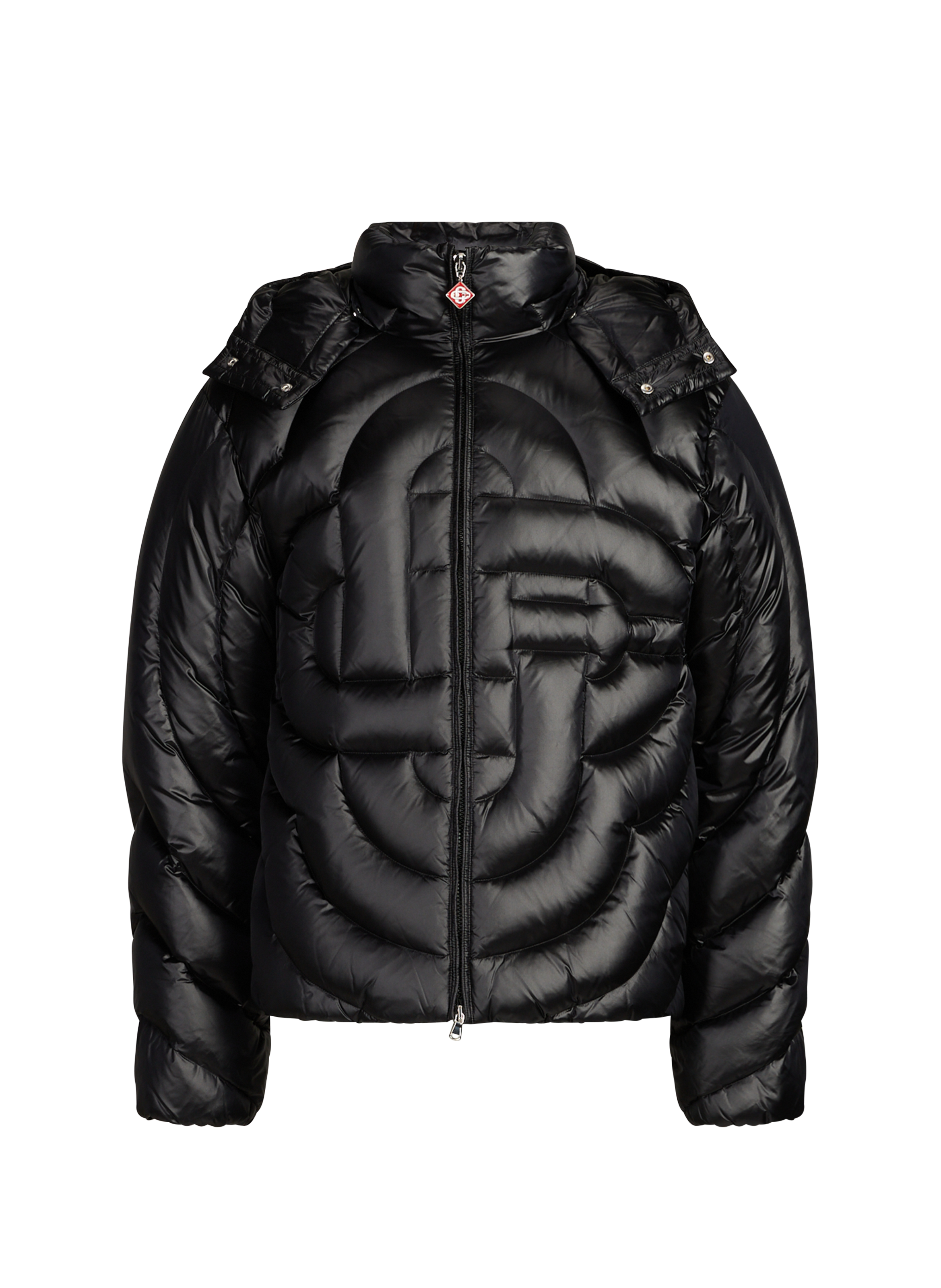 Quilted jacket with removable hood CASABLANCA PARIS Black