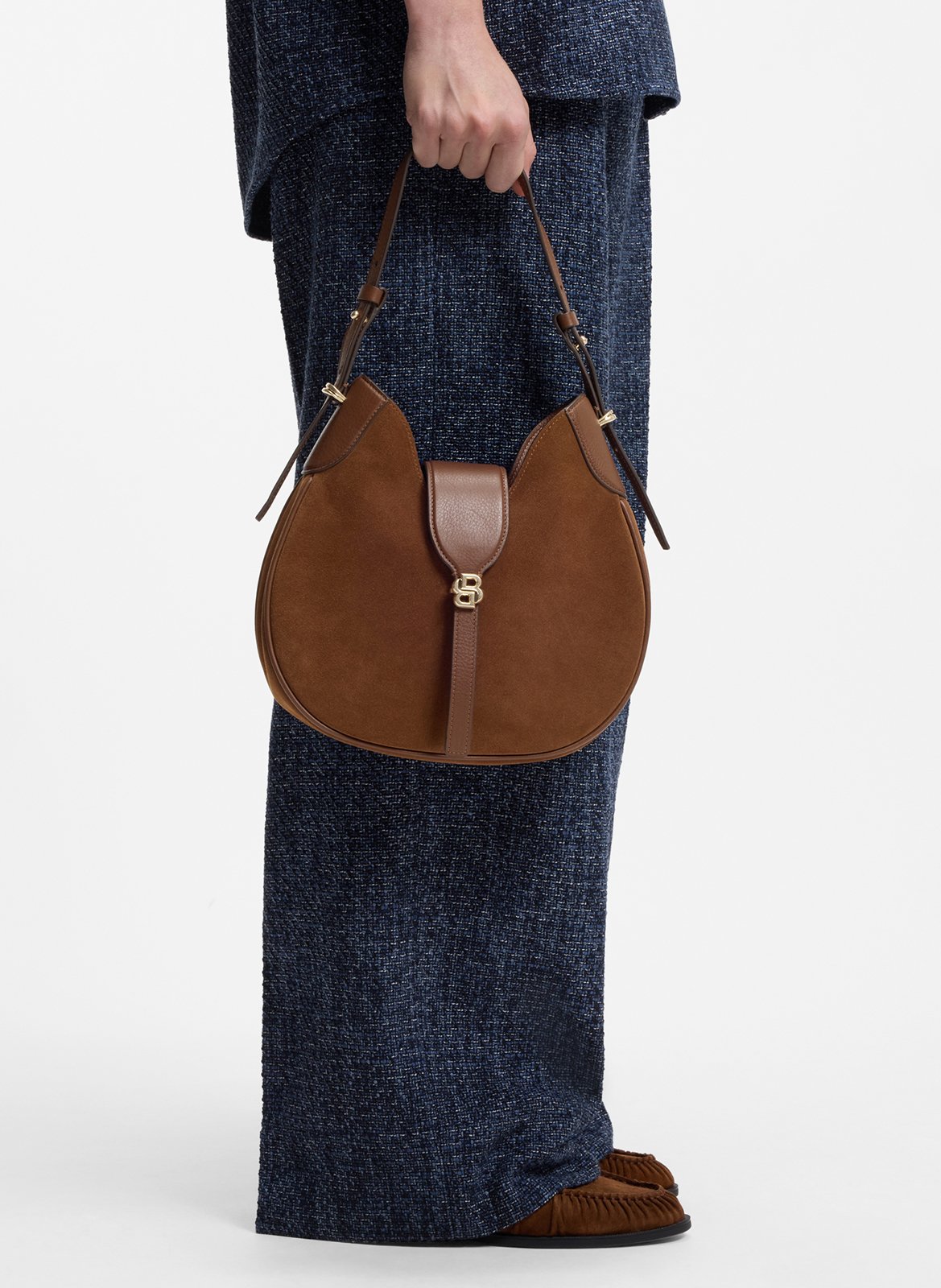 Sac à main en cuir BOSS Marron