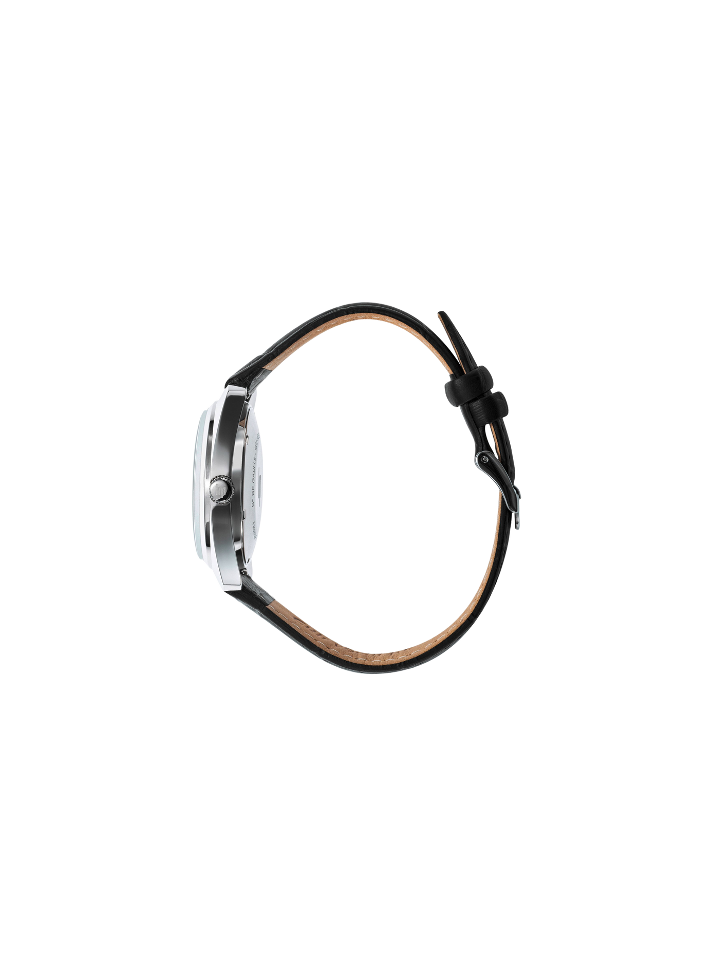 Montre à quartz en cuir LIP Argent