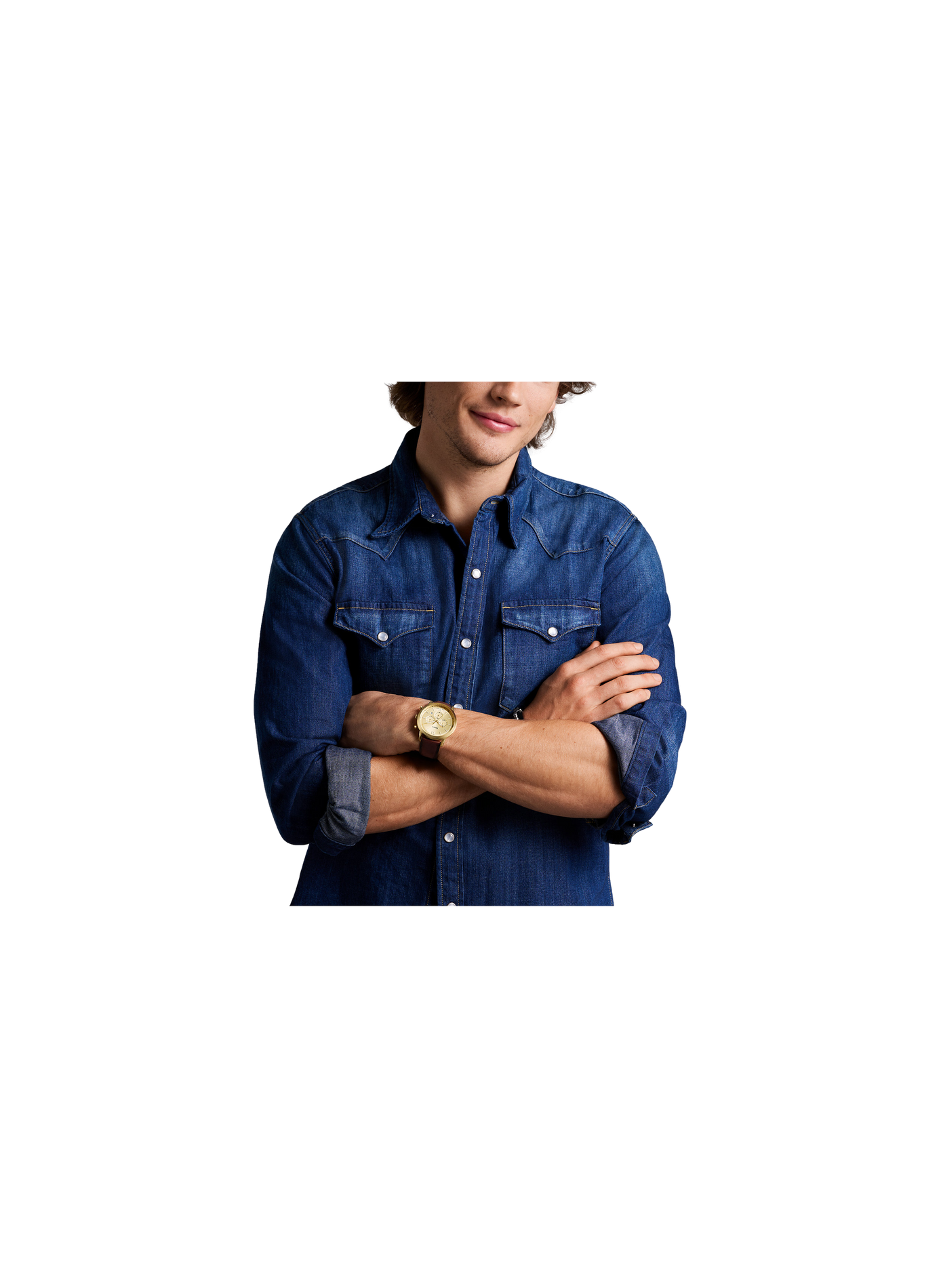 Montre Neutra bracelet en cuir FOSSIL Doré